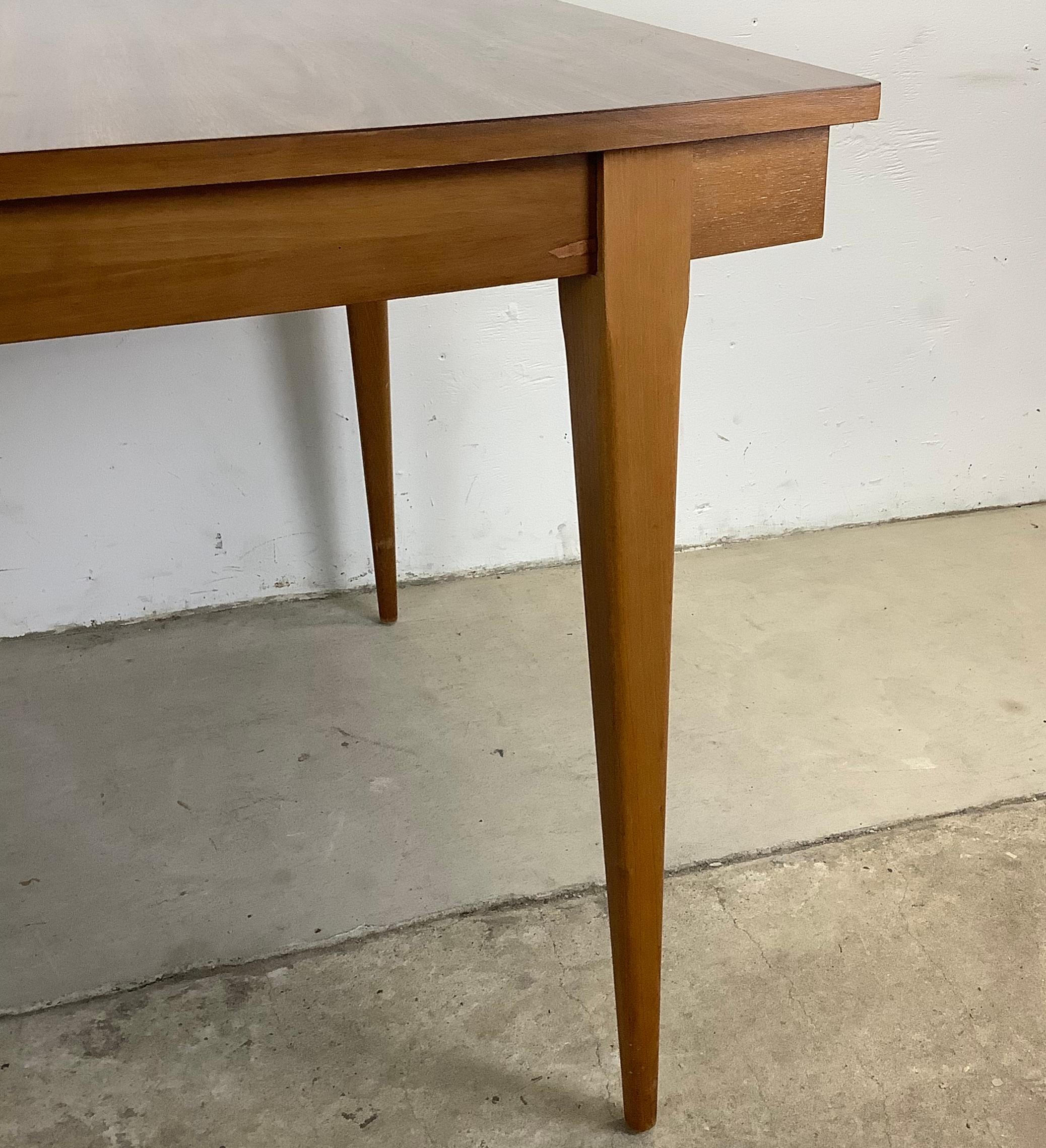 Mid-Century Modern Dining Table With Leaf For Sale 5