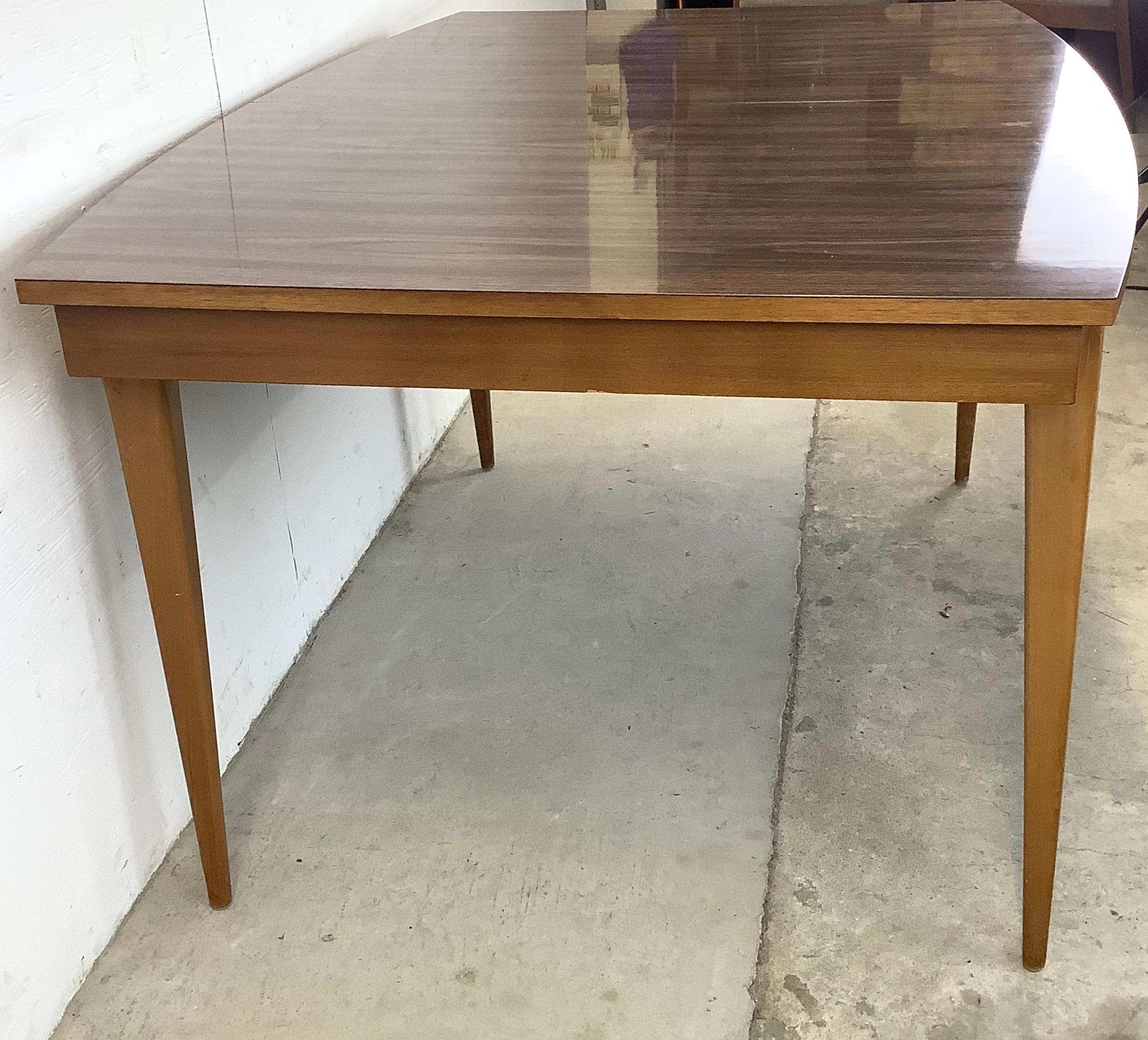 Mid-Century Modern Dining Table With Leaf For Sale 8