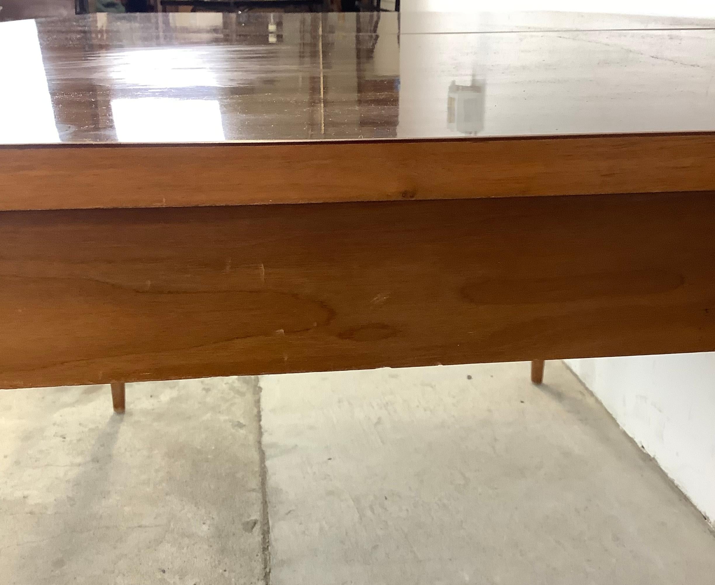 Mid-Century Modern Dining Table With Leaf 12