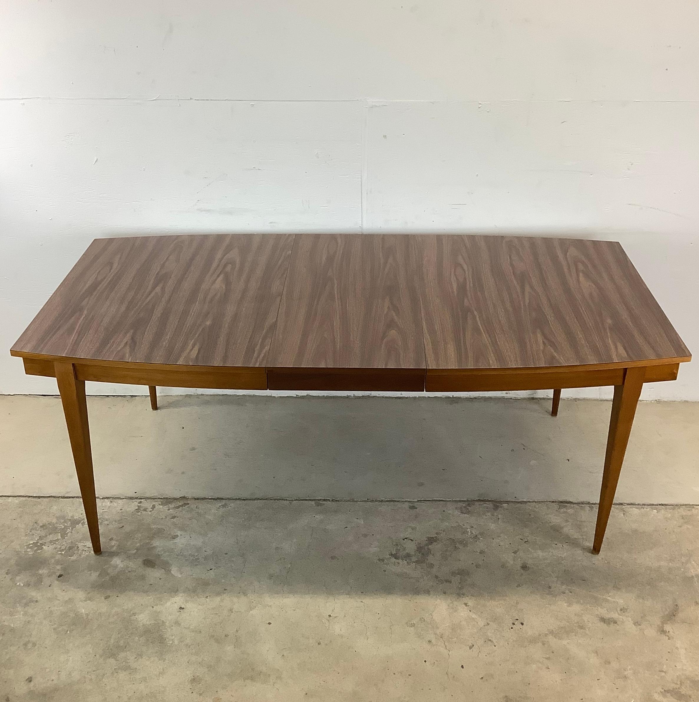 Mid-Century Modern Dining Table With Leaf For Sale 1