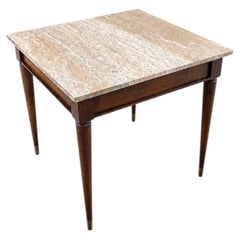 Newly Refinished - Mid-Century Modern Dining Table with Marble Top