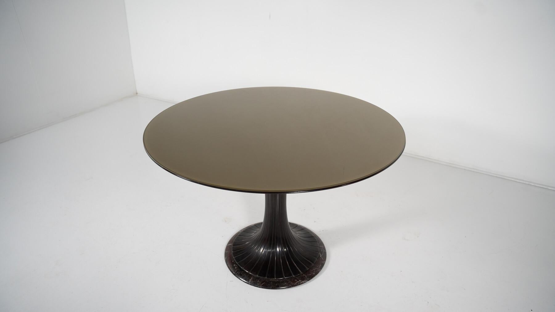 20th Century Mid-Century Modern Dining Table, Wood and Marble, 1960s