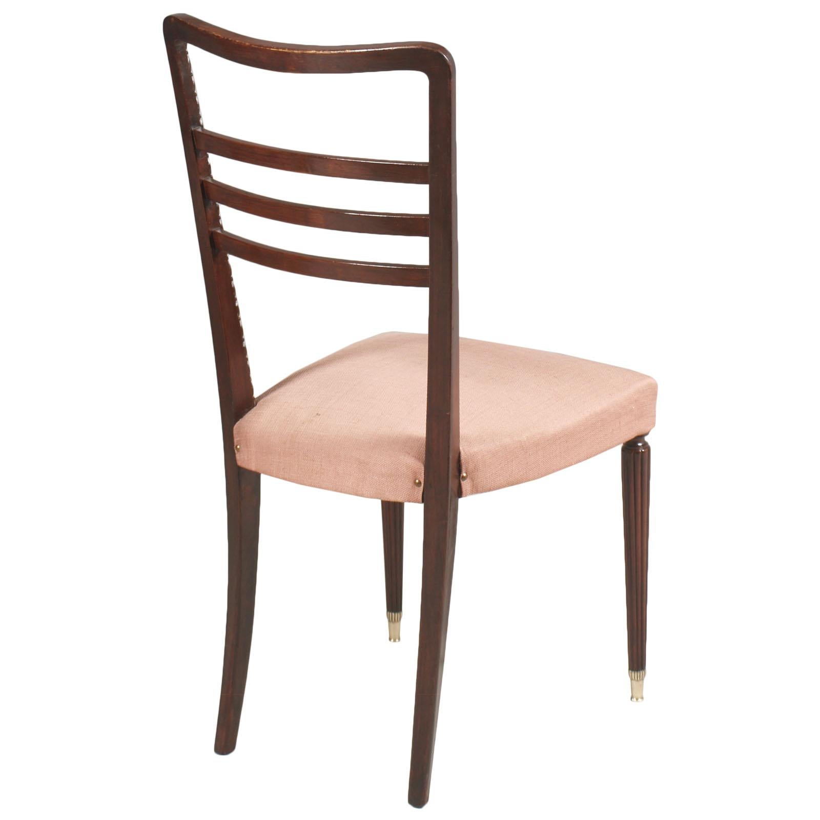 Table et chaises de Paolo Buffa de Cantù en acajou, Modernité du milieu du siècle dernier en vente 9