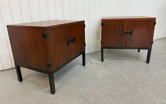 Mid-Century Modern Directional for Milo Baughman Walnut Nightstands - Set of 2