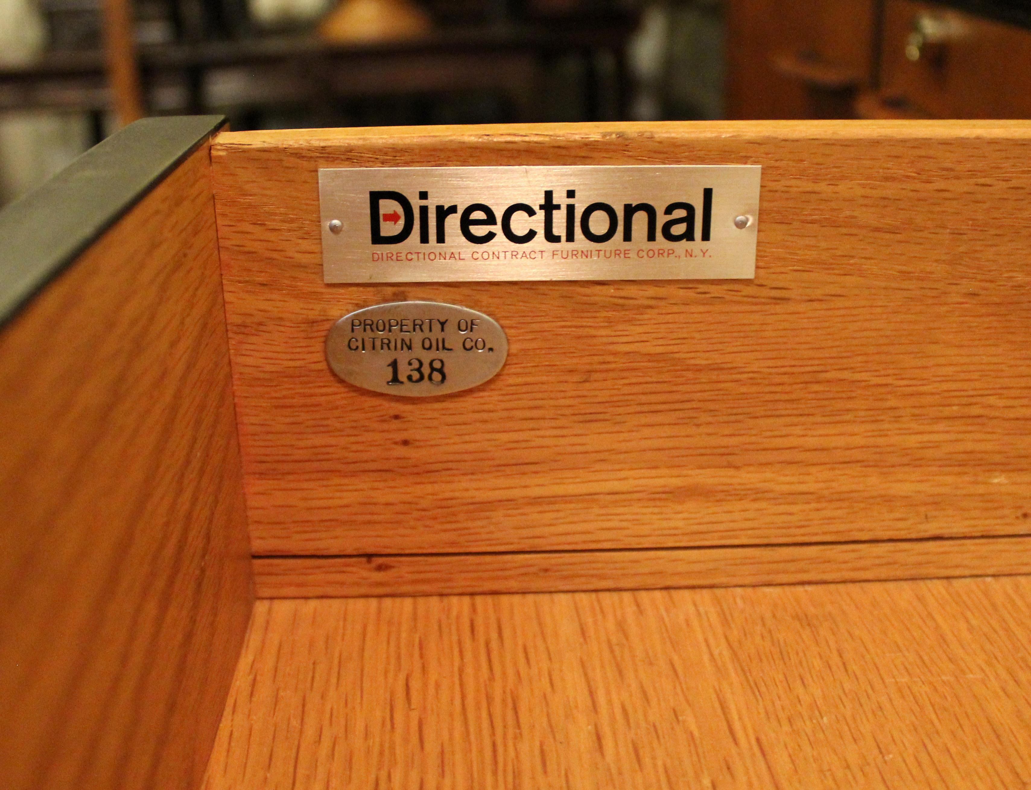 Mid-Century Modern Directional Leather Topped Executive Desk & Credenza, 1960s 12