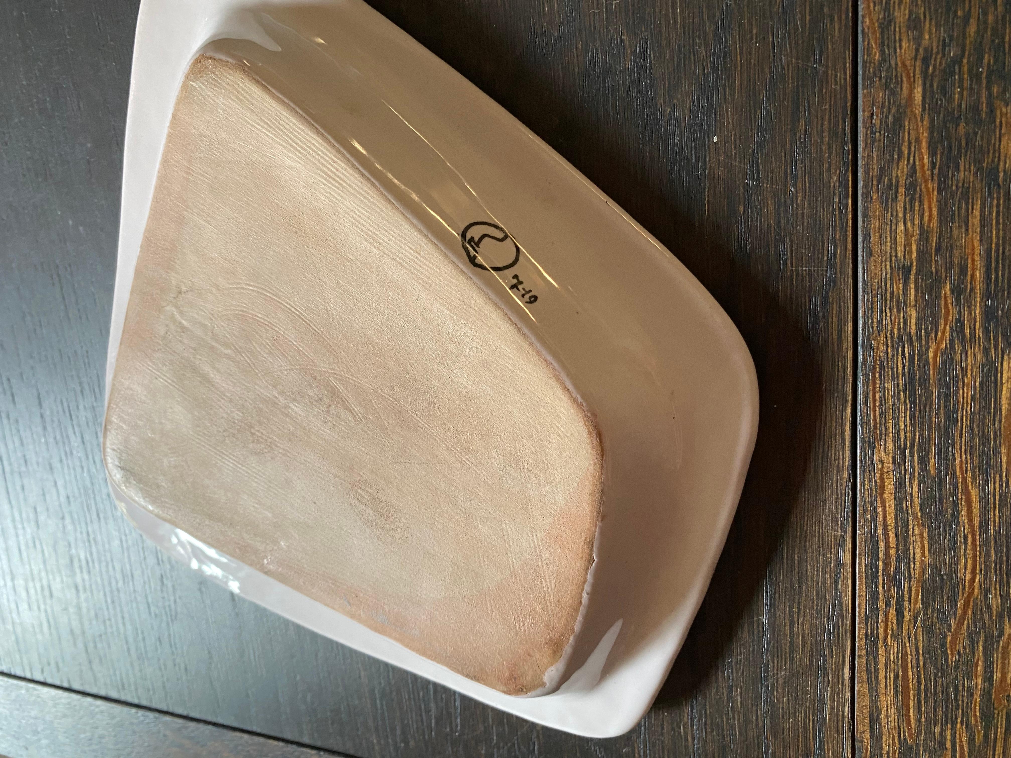 Peint à la main Plat ou bol moderne du milieu du siècle dernier de Guido Gambone en vente