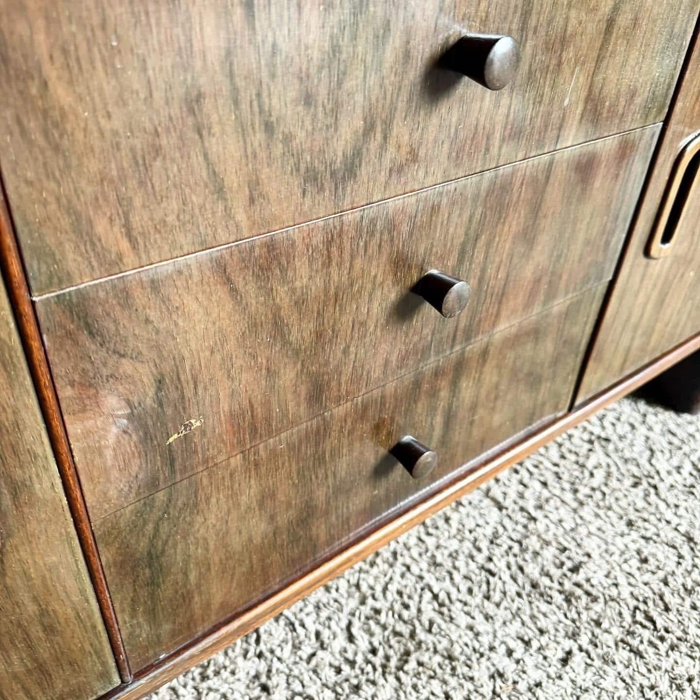 Glass Mid Century Modern Display Cabinet For Sale