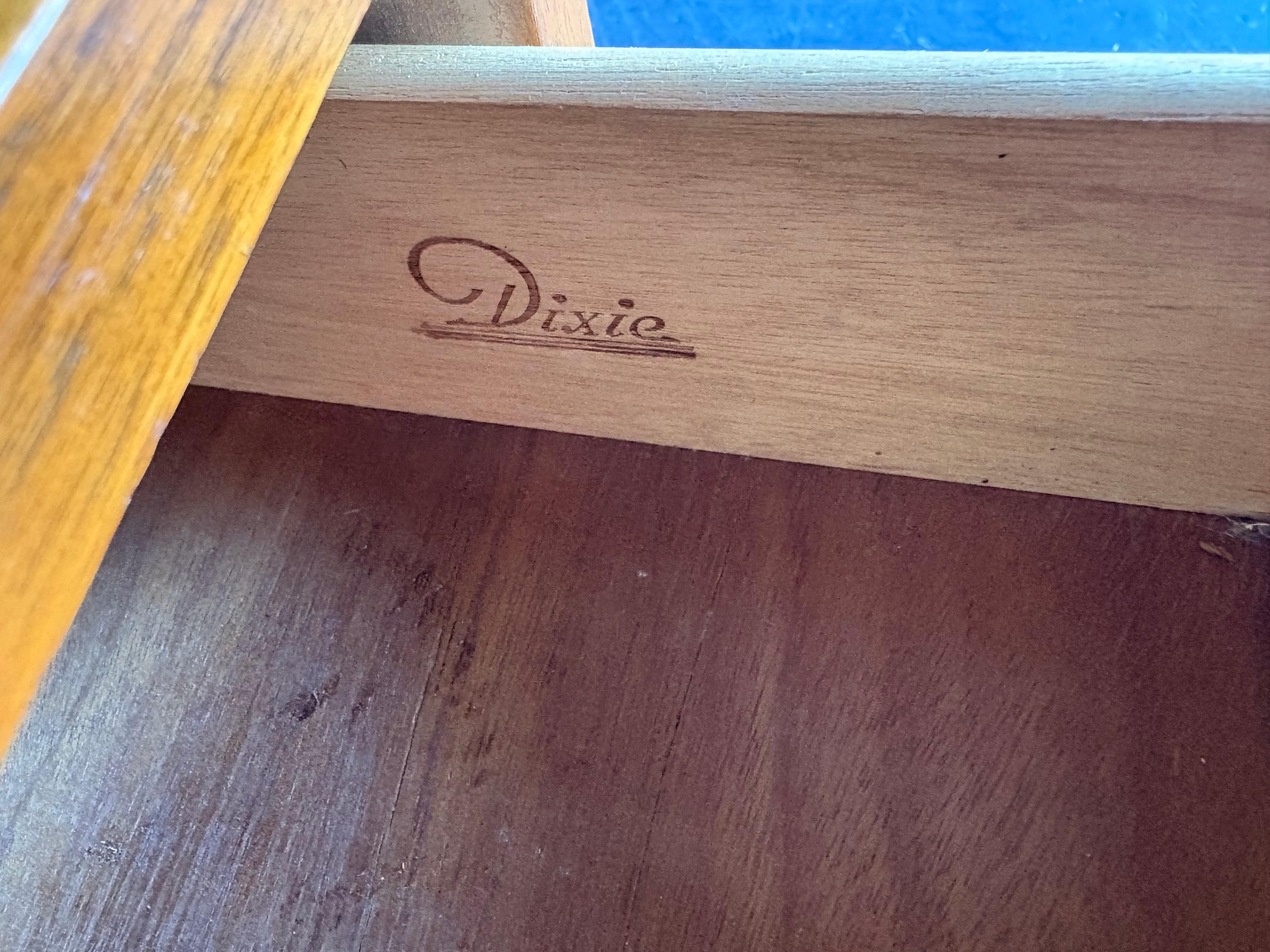 Mid Century Modern Dixie Walnut Tallboy Dresser 5