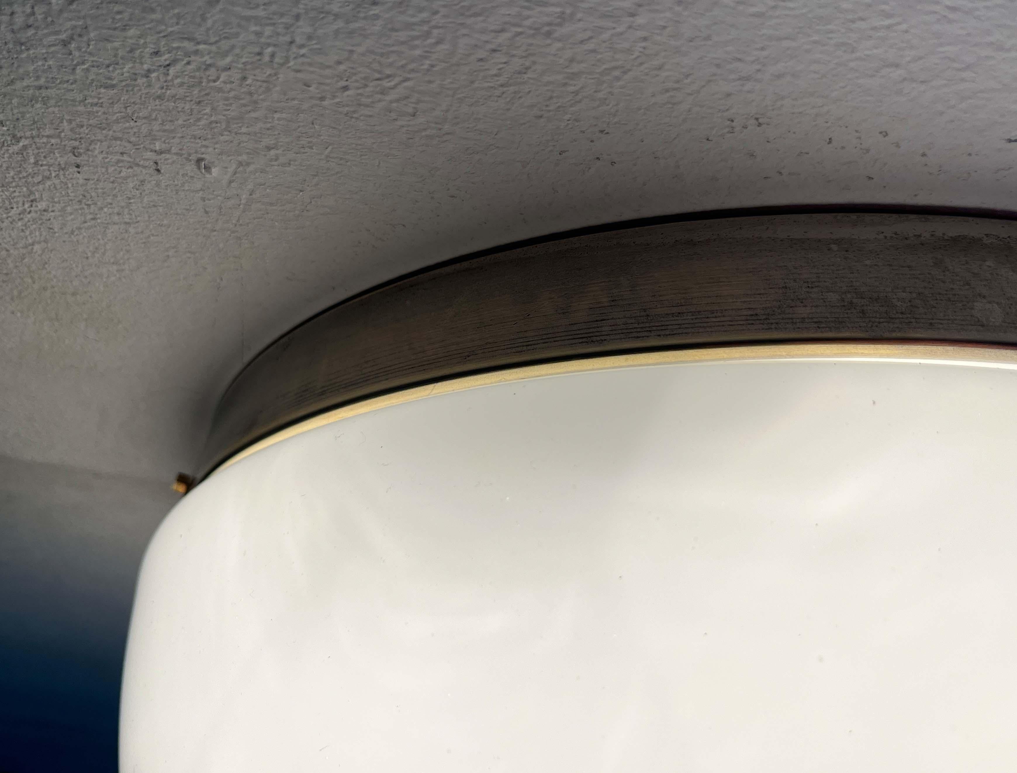 Mid-Century Modern Dome Flush Mount from Finland in the Style of Paavo Tynell in vendita 6