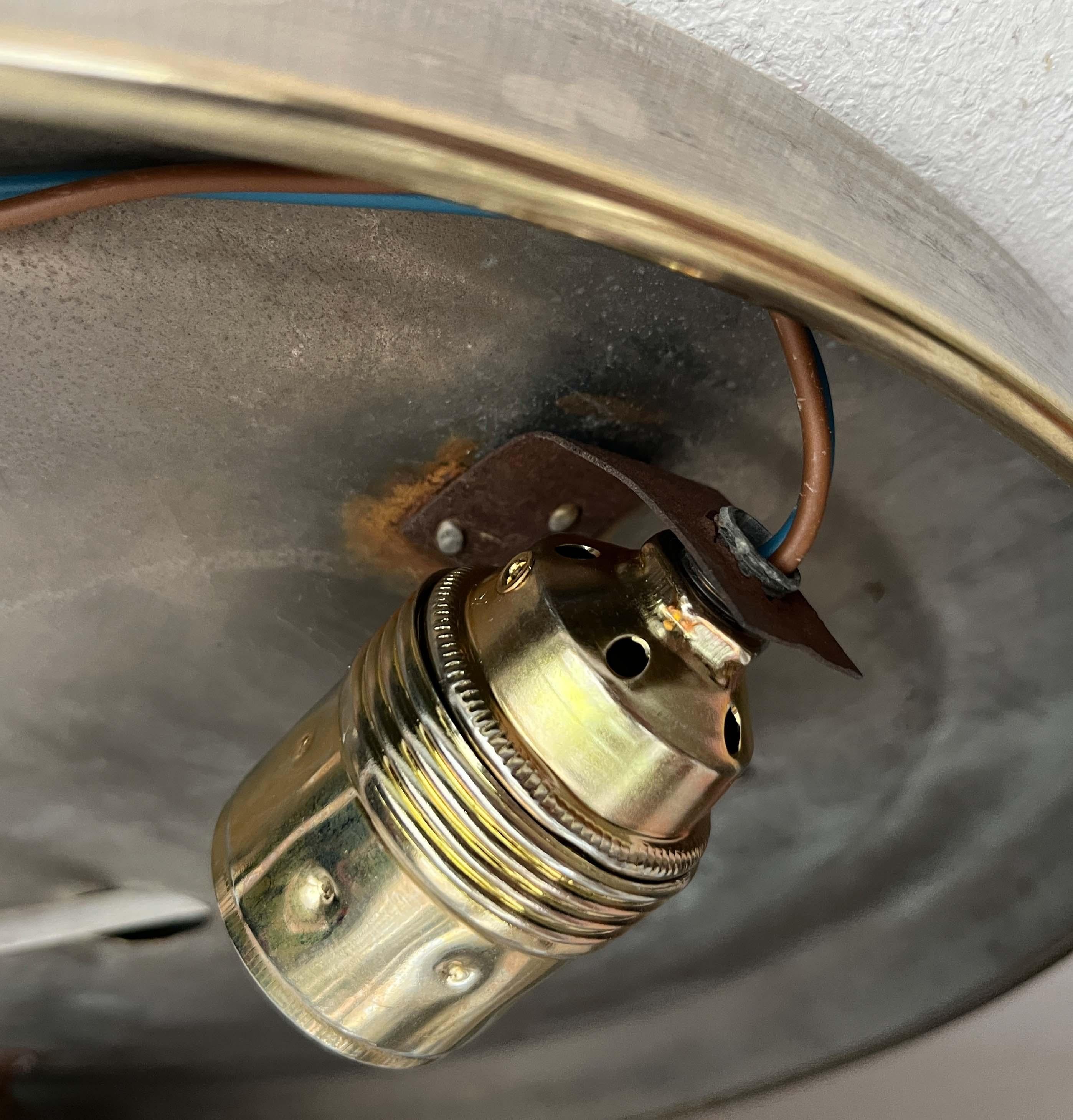 Mid-Century Modern Dome Flush Mount from Finland in the Style of Paavo Tynell in vendita 9