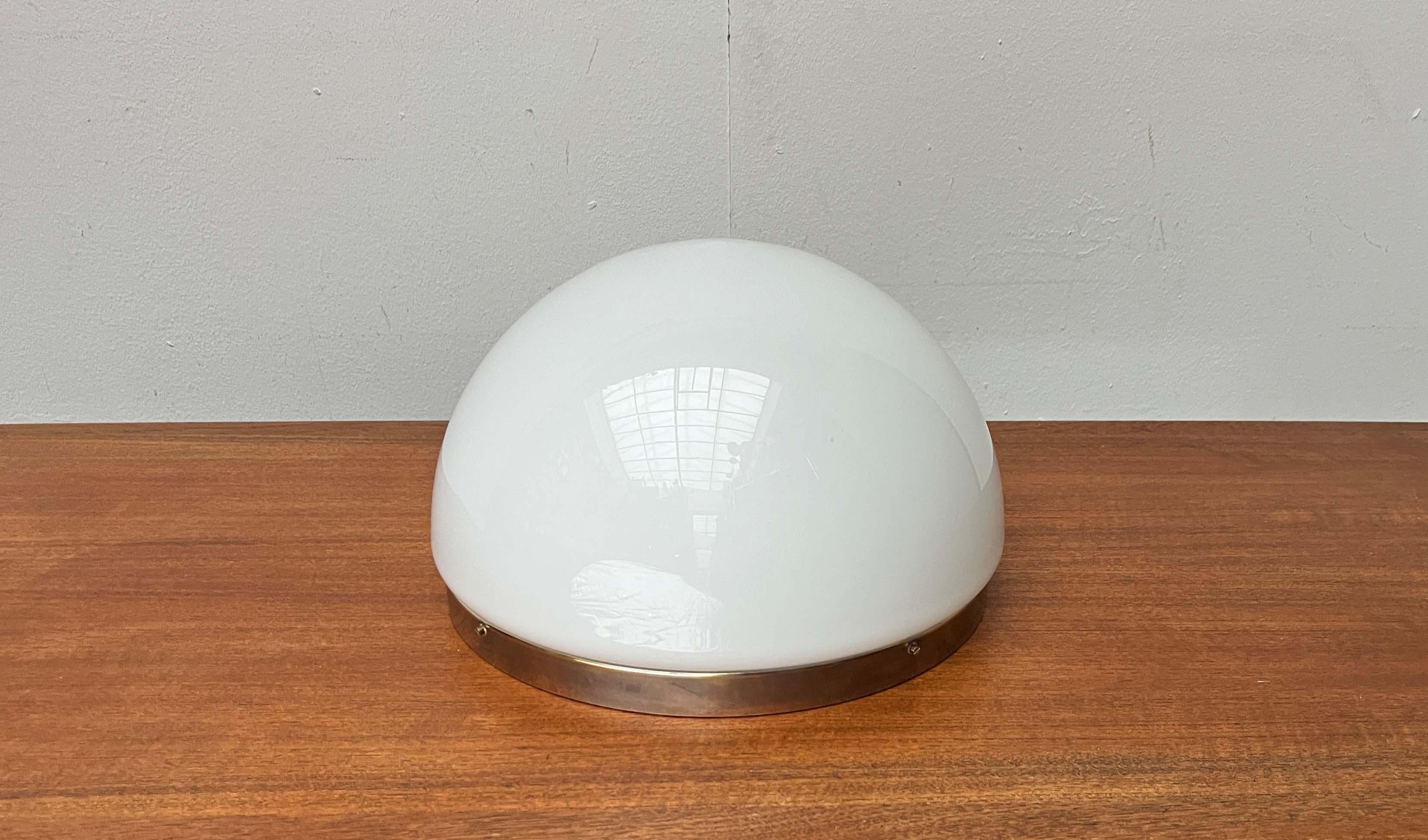 Mid-Century Modern Dome Flush Mount from Finland in the Style of Paavo Tynell in vendita 11