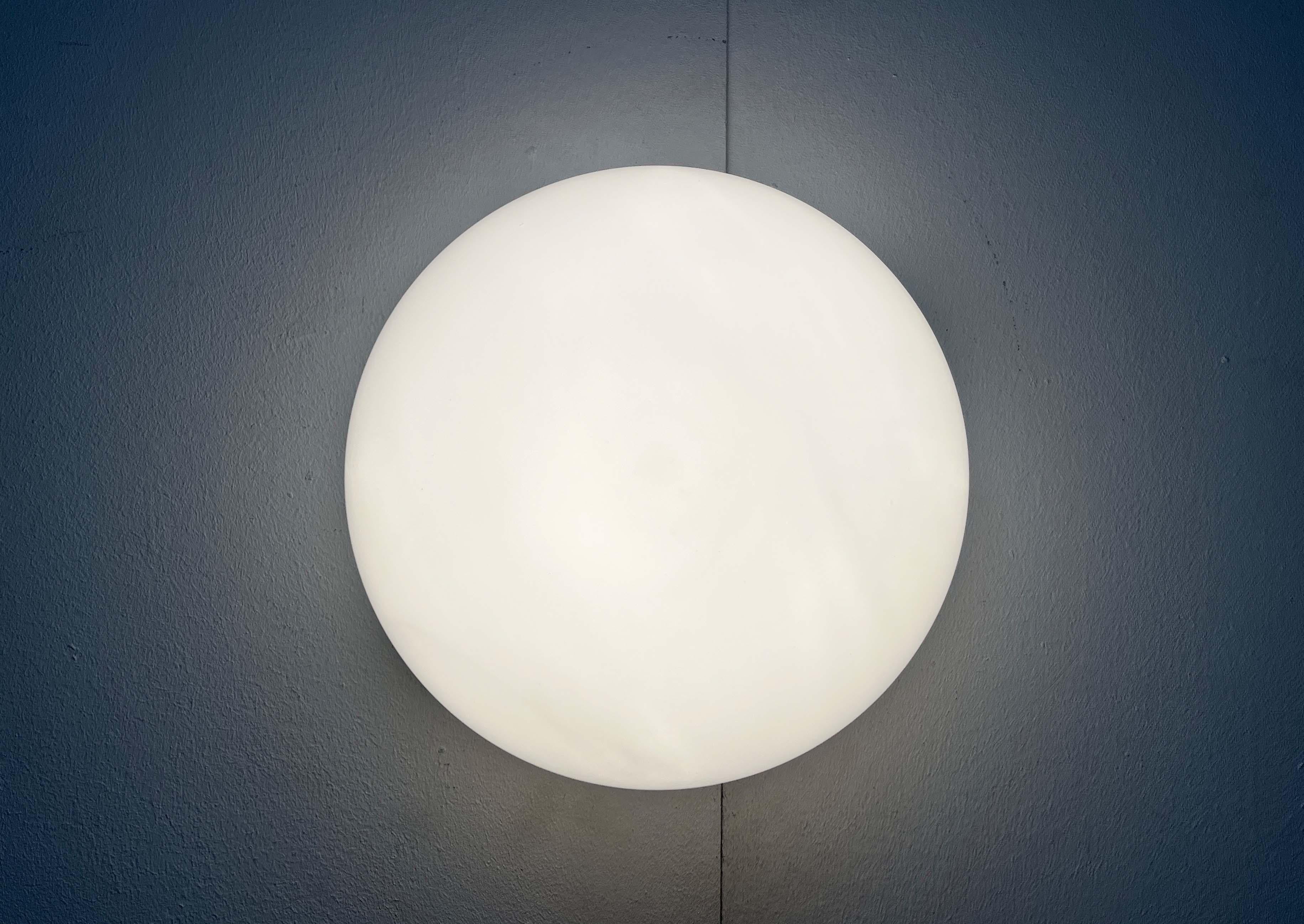 Finlandese Mid-Century Modern Dome Flush Mount from Finland in the Style of Paavo Tynell in vendita