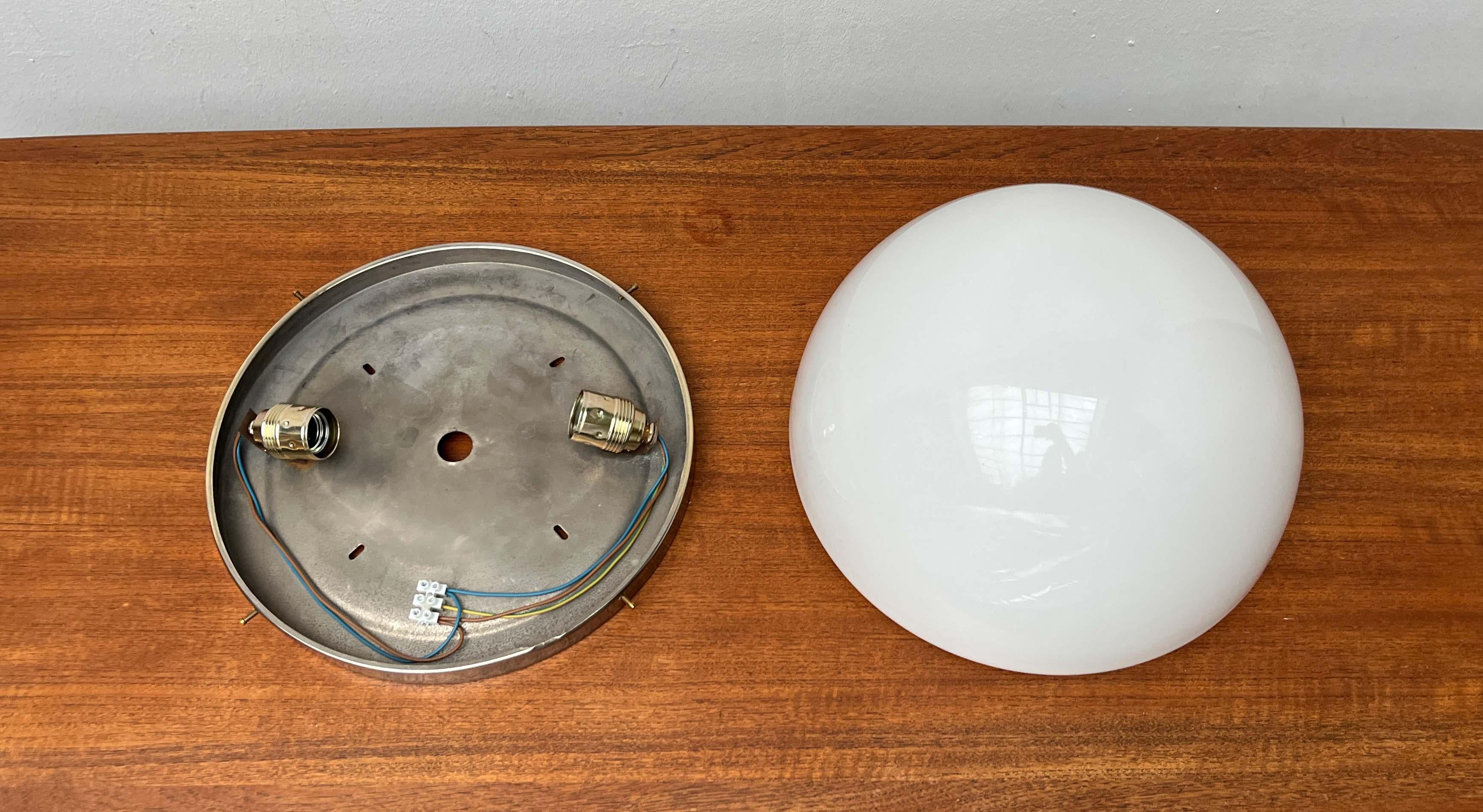 Metà XX secolo Mid-Century Modern Dome Flush Mount from Finland in the Style of Paavo Tynell in vendita