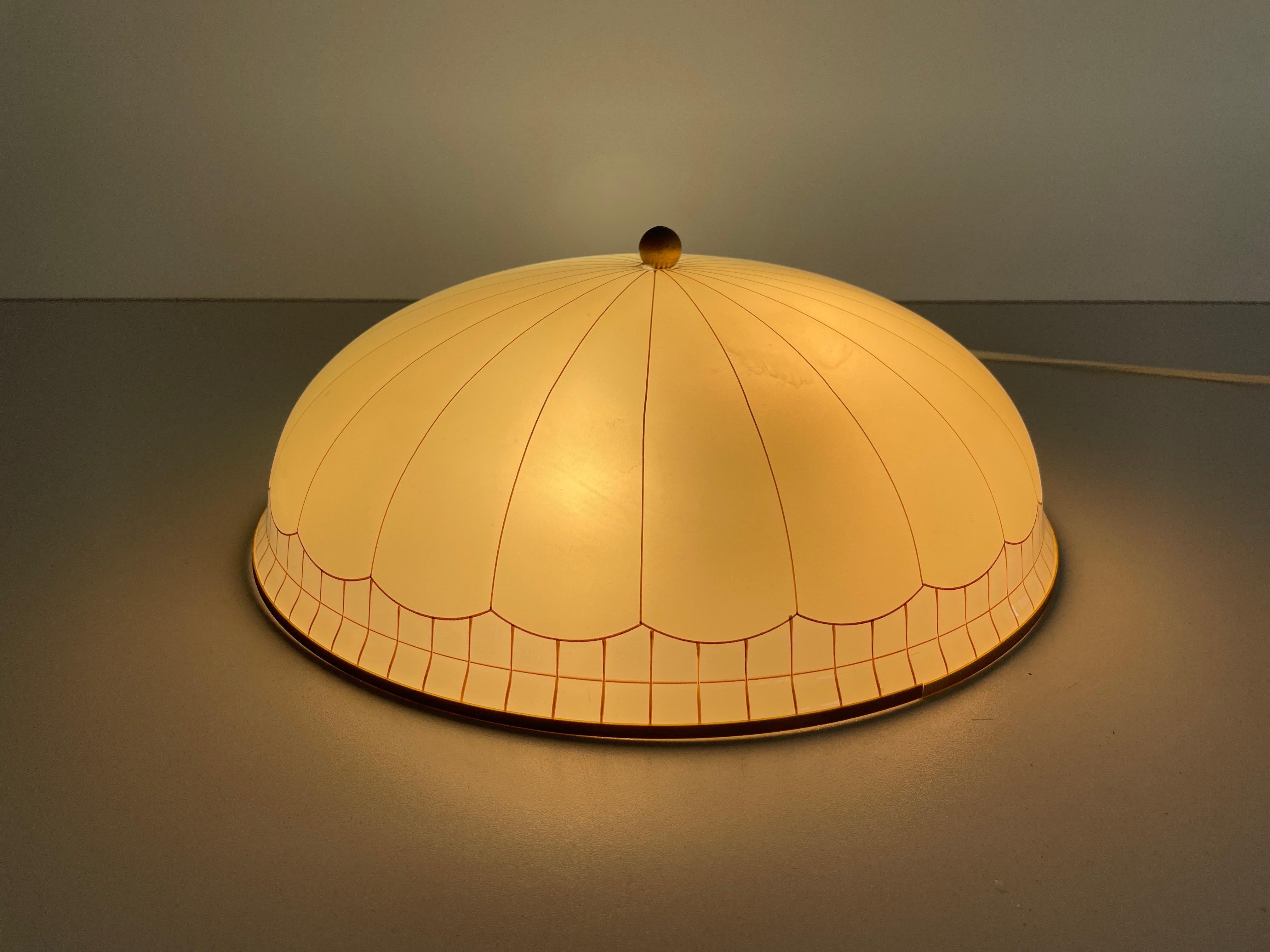 Mid-century Modern Dome-shaped Glass Flush Mount Light by Doria, 1960s, Germany For Sale 5