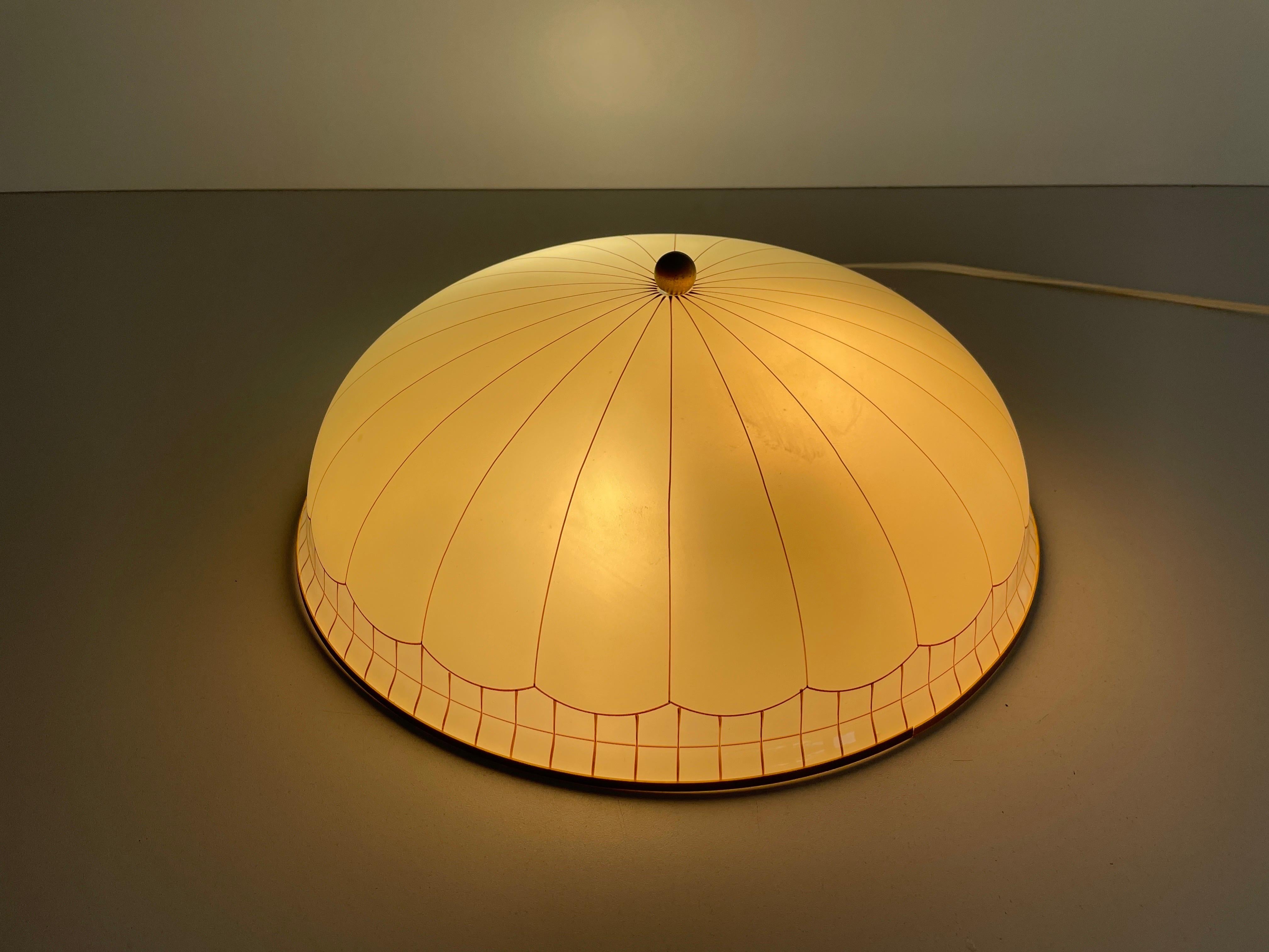 Mid-century Modern Dome-shaped Glass Flush Mount Light by Doria, 1960s, Germany For Sale 6