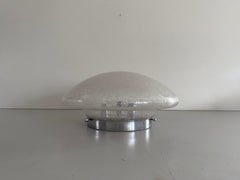 Mid-century Modern Dome-shaped Glass Flush Mount Light by Doria, 1960s, Germany