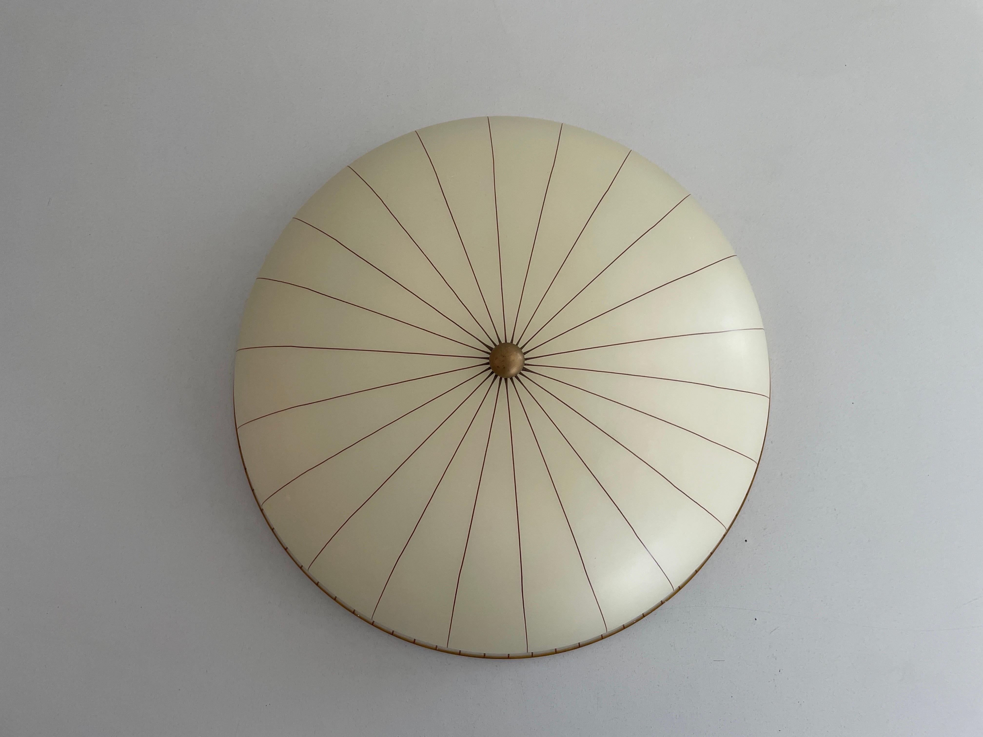 Mid-20th Century Mid-century Modern Dome-shaped Glass Flush Mount Light by Doria, 1960s, Germany For Sale