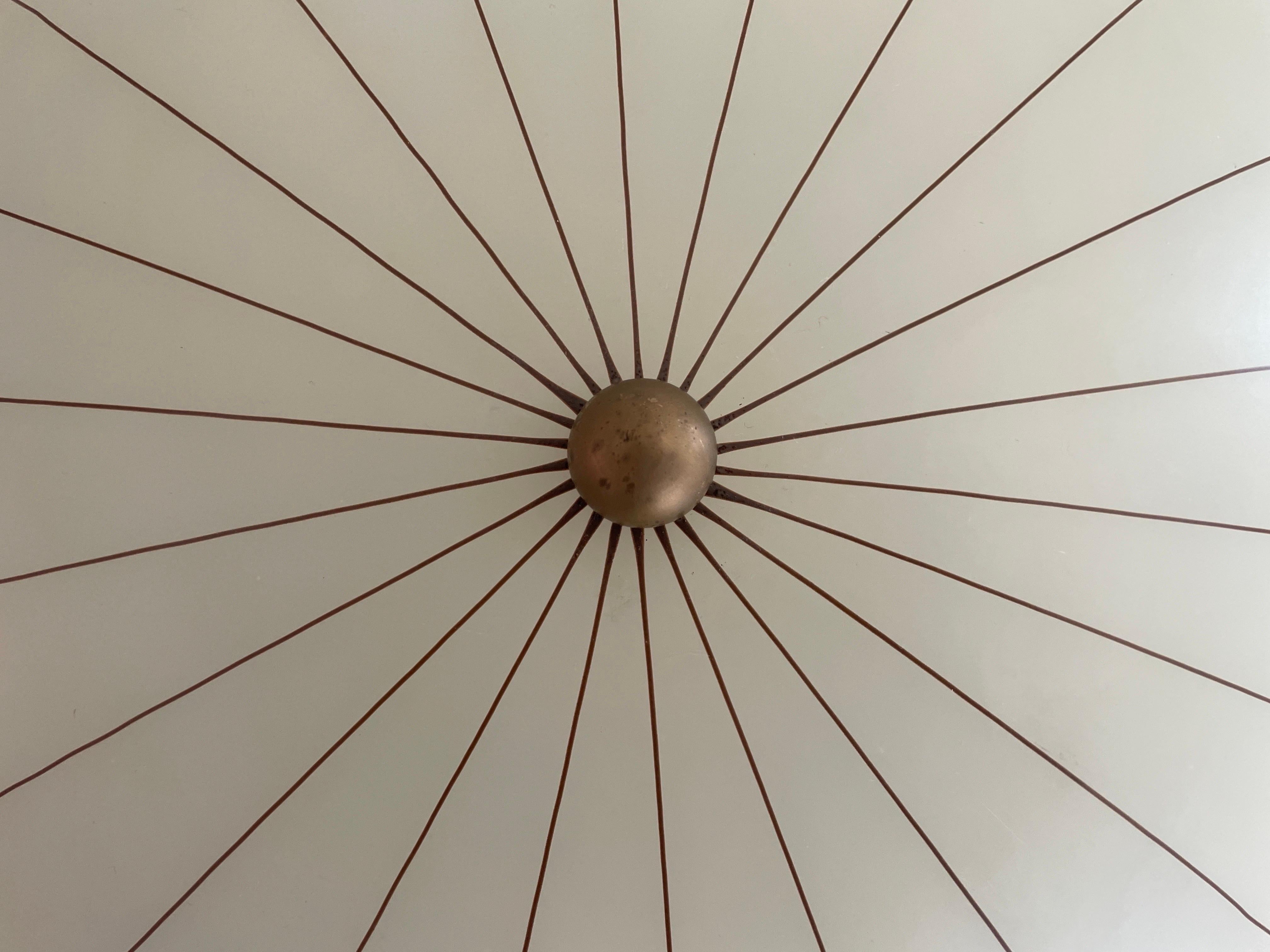 Mid-century Modern Dome-shaped Glass Flush Mount Light by Doria, 1960s, Germany For Sale 1