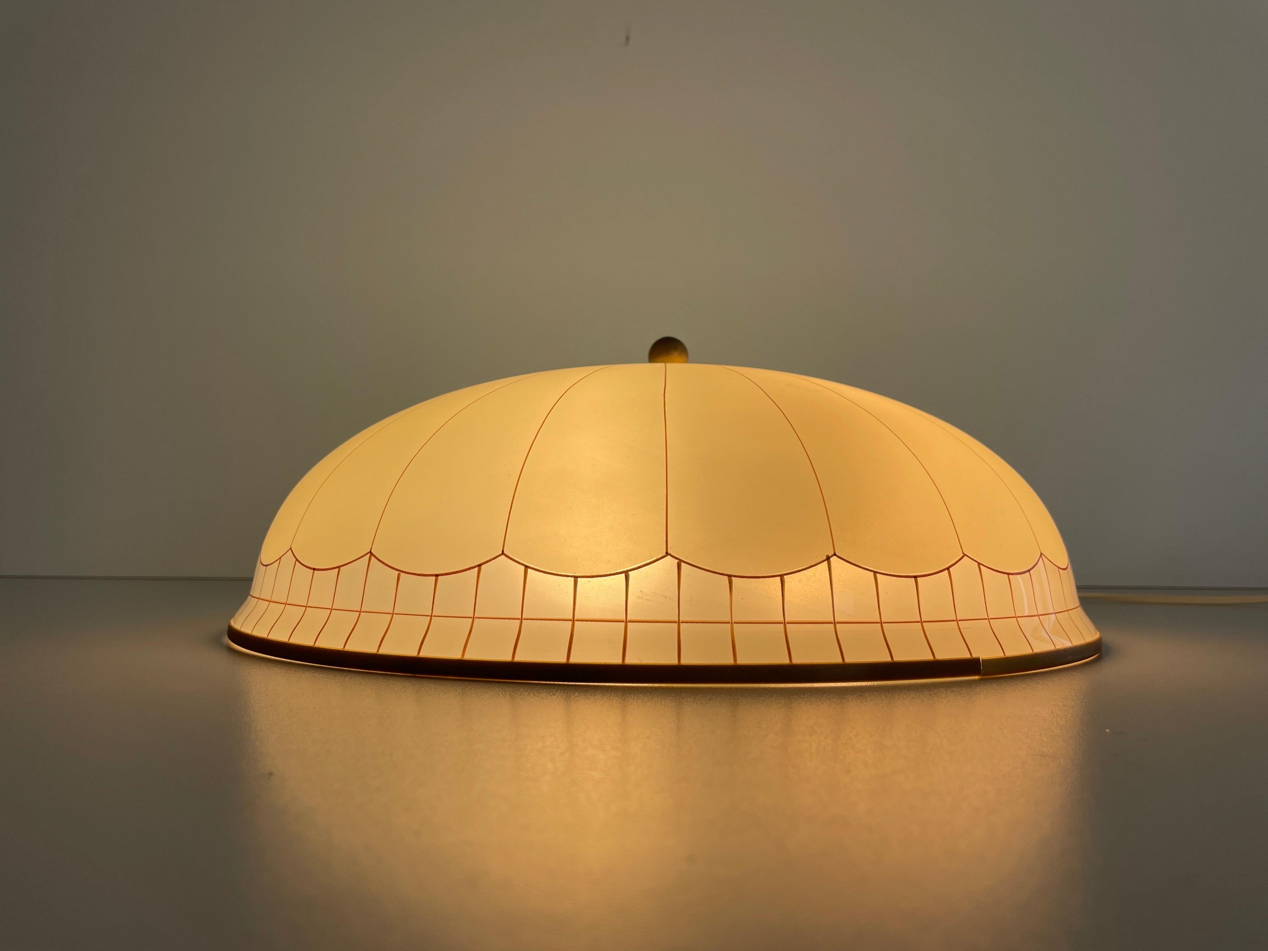 Mid-century Modern Dome-shaped Glass Flush Mount Light by Doria, 1960s, Germany For Sale 3