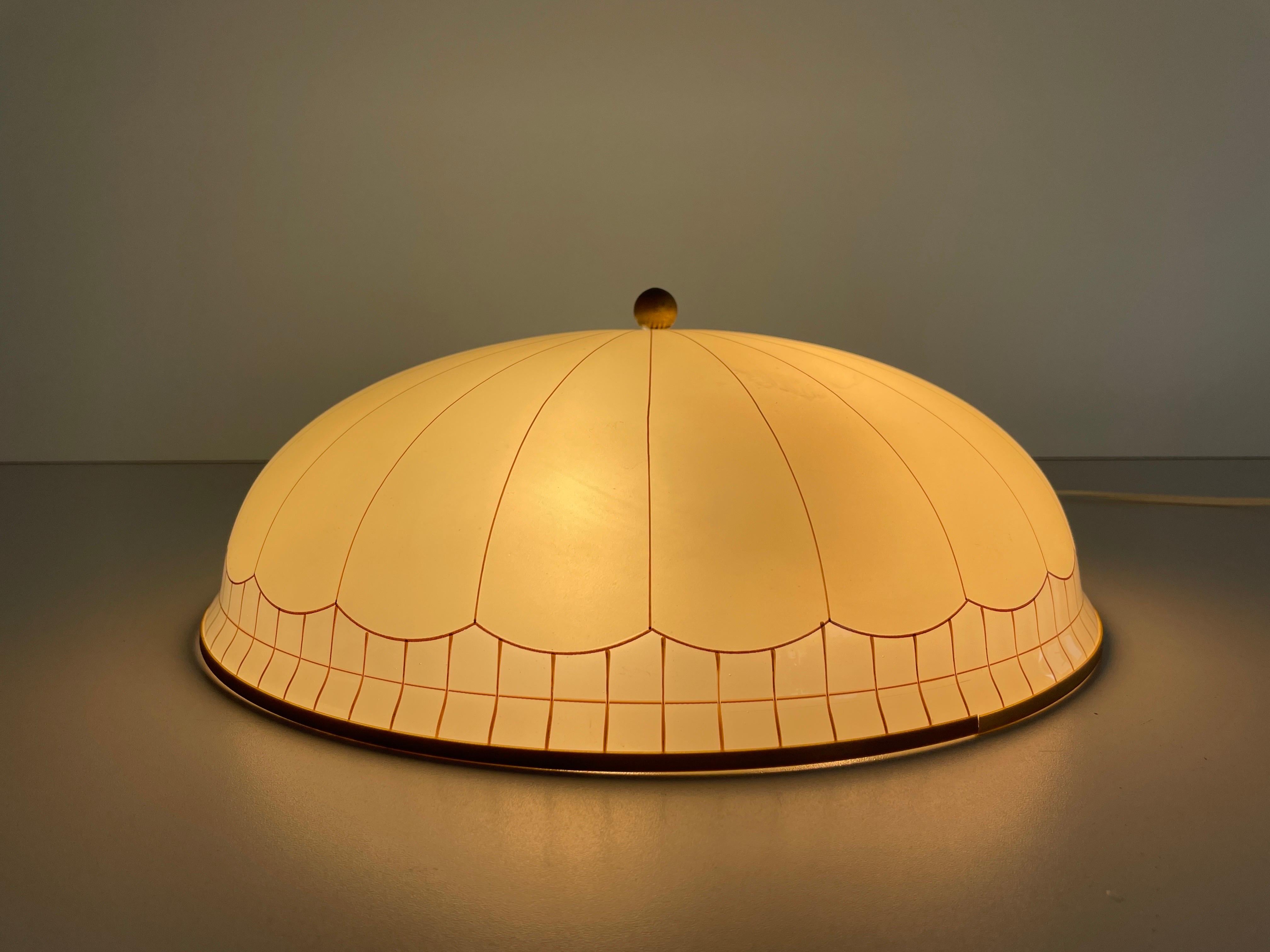 Mid-century Modern Dome-shaped Glass Flush Mount Light by Doria, 1960s, Germany For Sale 4