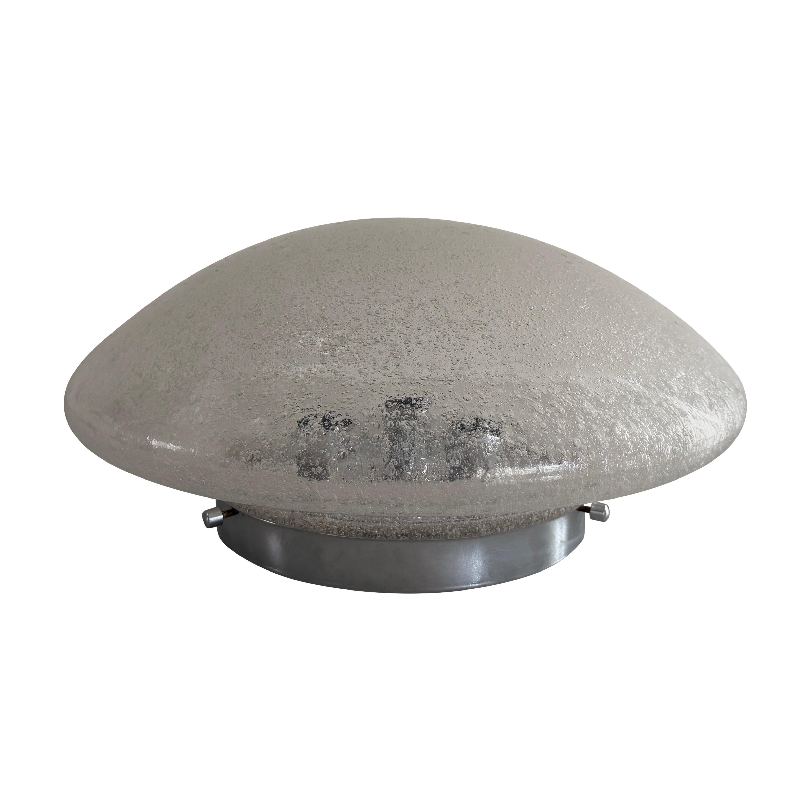 Mid-century Modern Dome-shaped Glass Flush Mount Light by Doria, 1960s, Germany