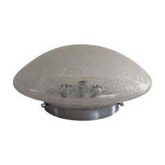 Mid-century Modern Dome-shaped Glass Flush Mount Light by Doria, 1960s, Germany