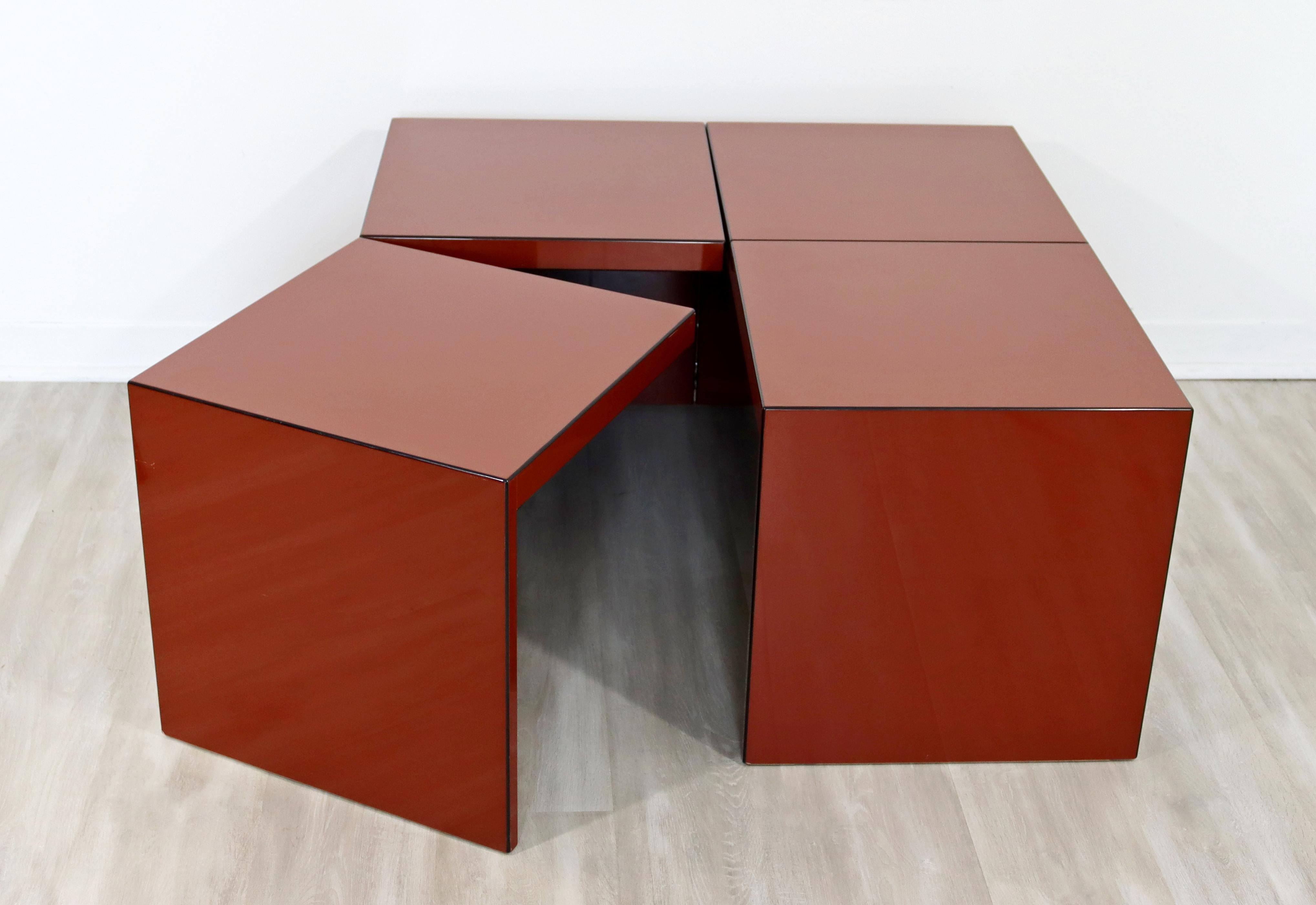 Mid Century Modern Domino Acrylic Modular Table Wichers & Blomberg Rosenthal 70s 1