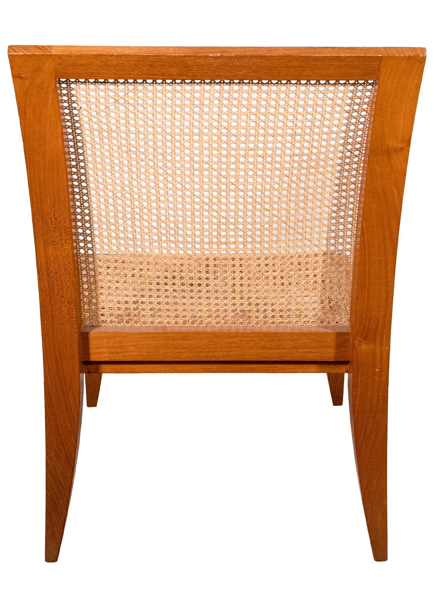 20th Century Mid-Century Modern Donghia Rattan Cane Jeanerret Style Chair