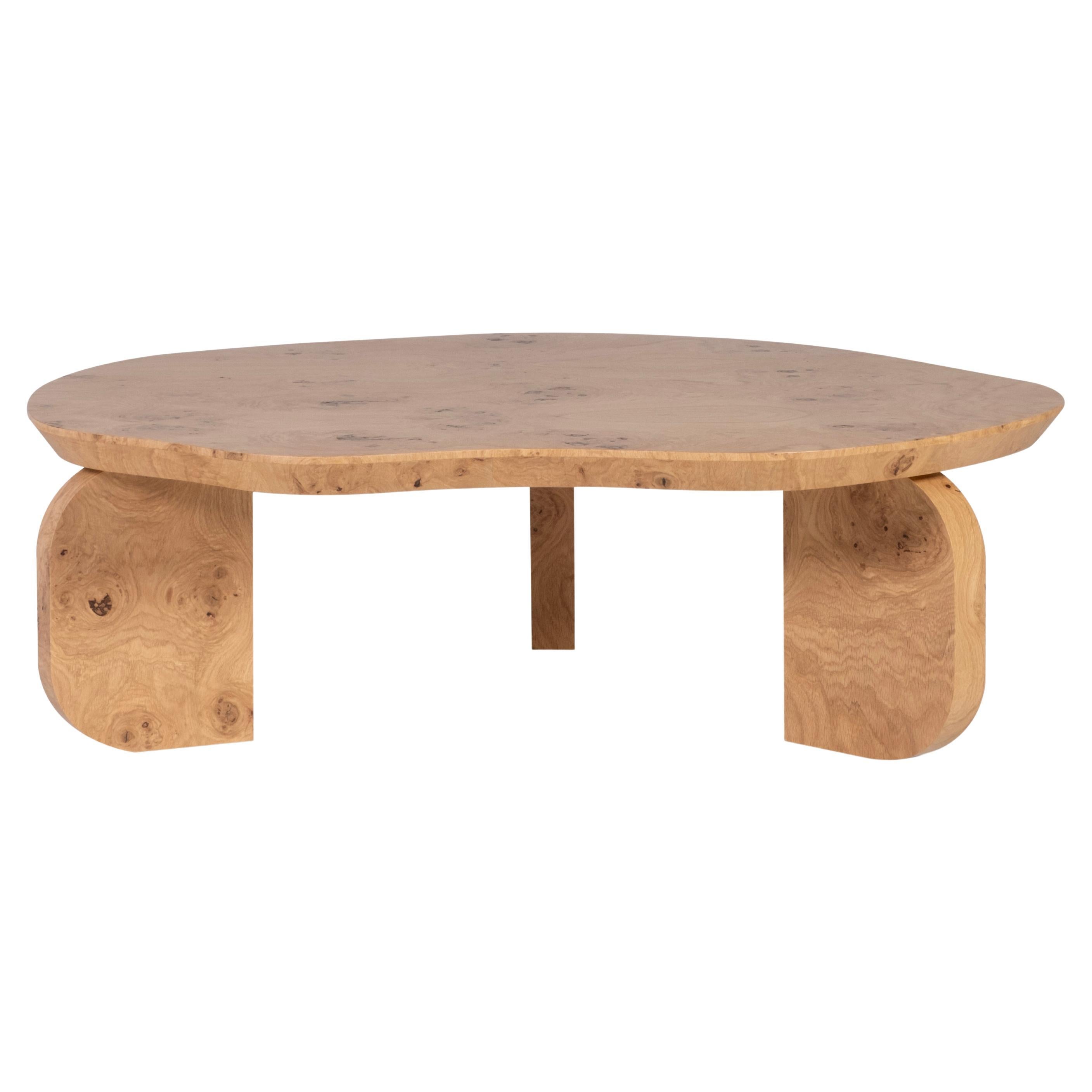 Mid-Century Modern Table basse Dornes moderne du milieu du siècle, racine de chêne, fabriquée à la main par Greenapple en vente