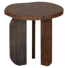 Mid-Century Modern Dornes Side Table, Walnut Brass, Handmade by Greenapple
