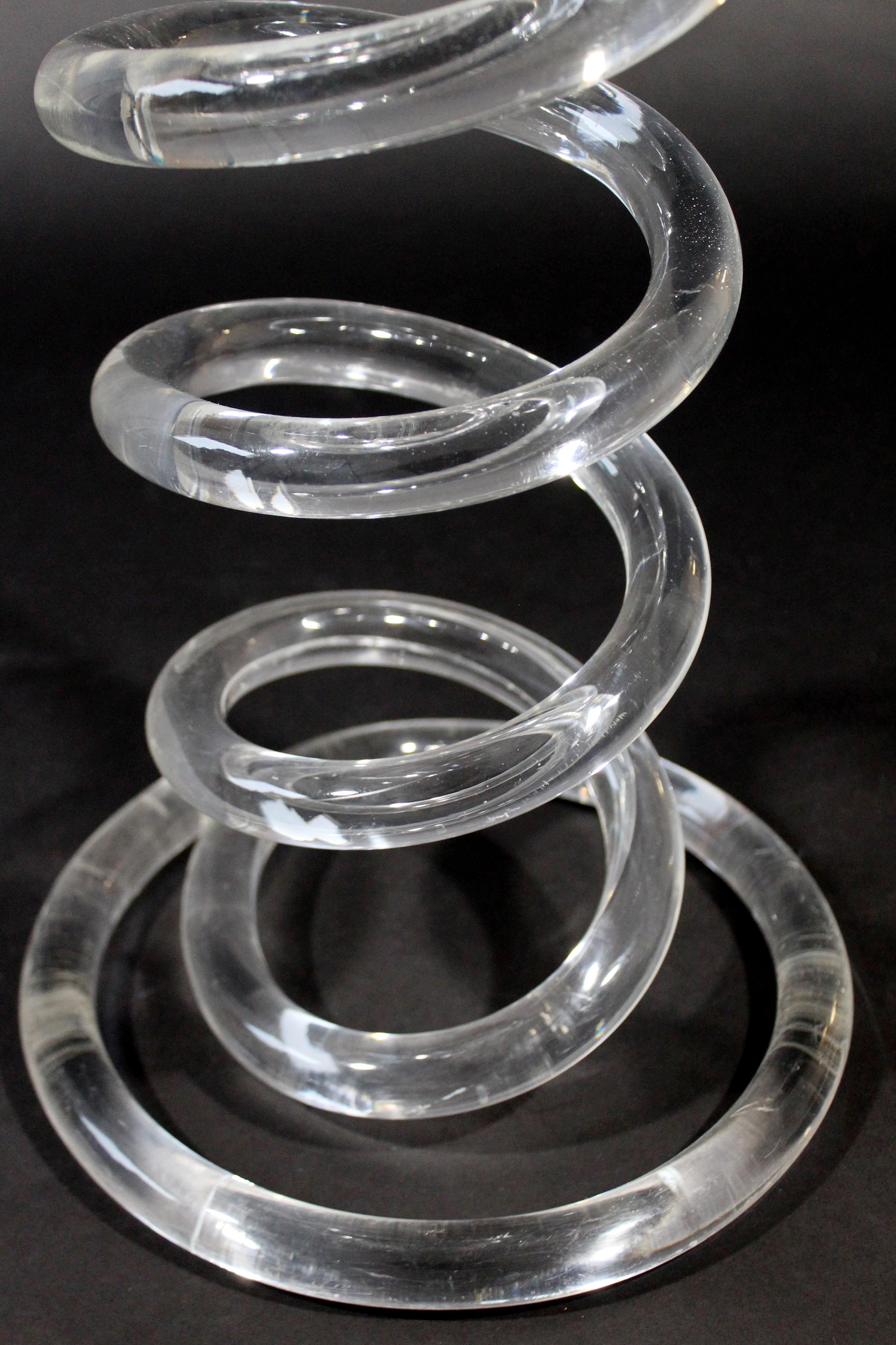 Mid-Century Modern Dorothy Thorpe Lucite Spiral Umbrella Holder Stand, 1970s 1