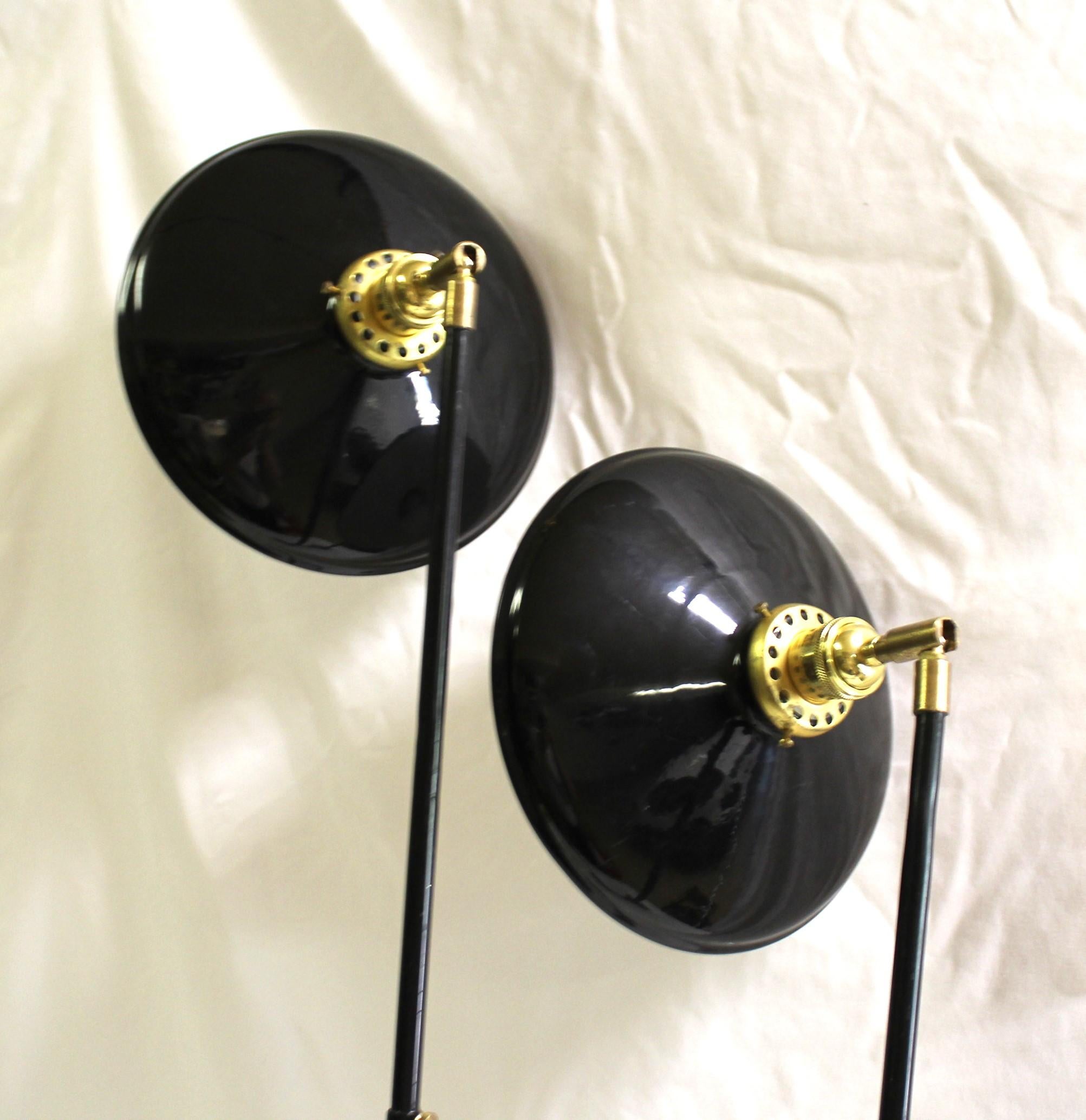 American Mid Century Modern Double adjustable Sconce For Sale