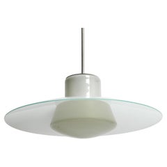 Mid Century Modern double glass ceiling lamp by Wilhelm Braun Feldweg for Doria