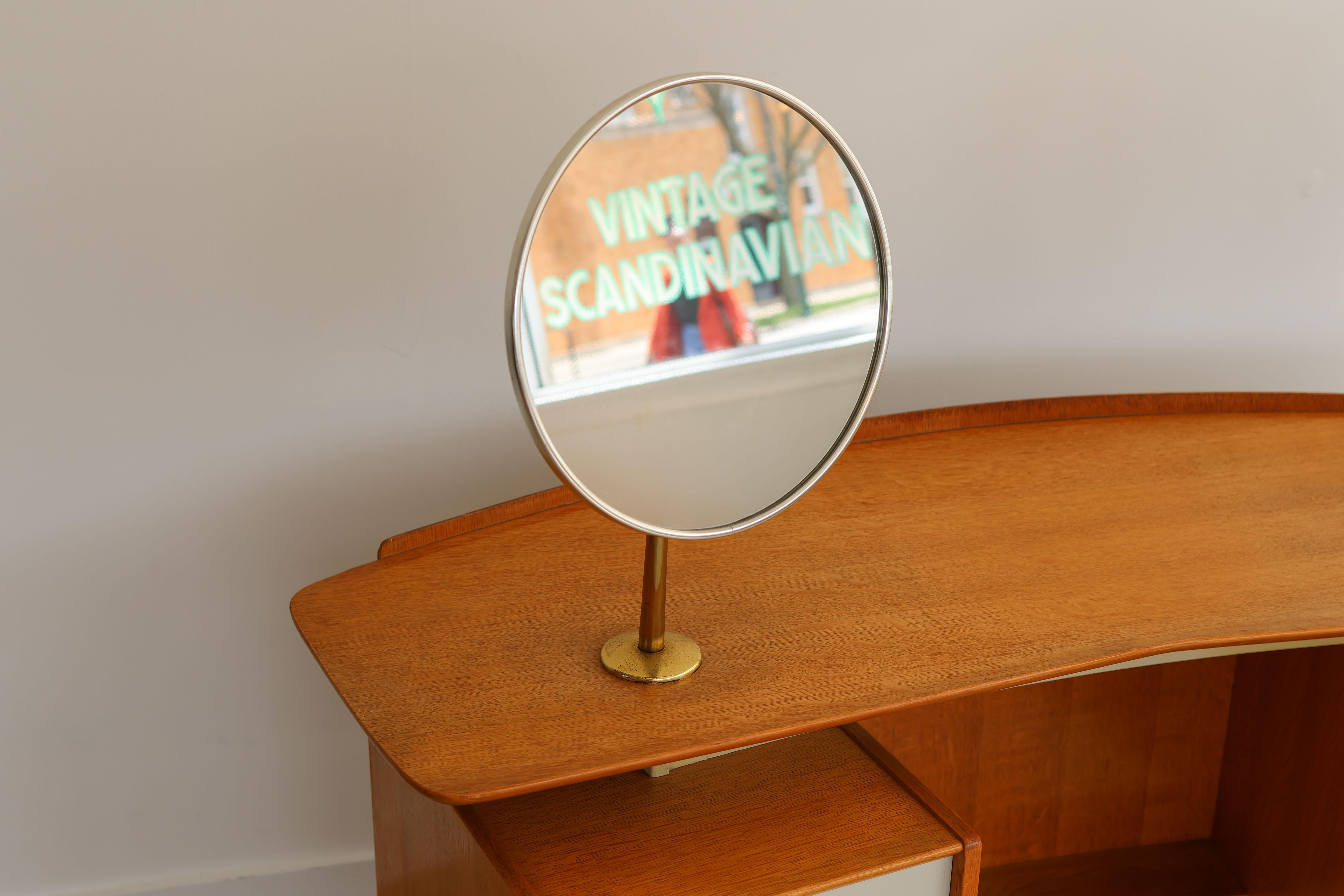 Mid-Century Modern Double Mirror Boomerang Vanity 2
