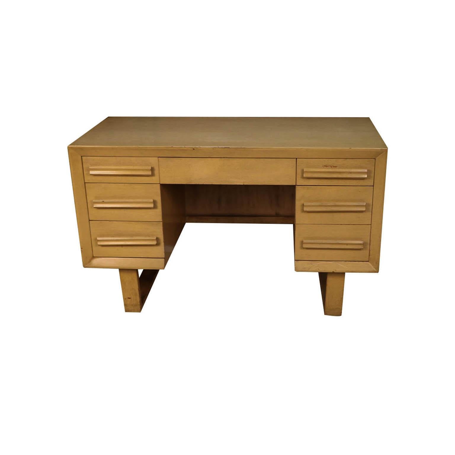 Mid-Century Modern Double Pedestal Desk For Sale 1