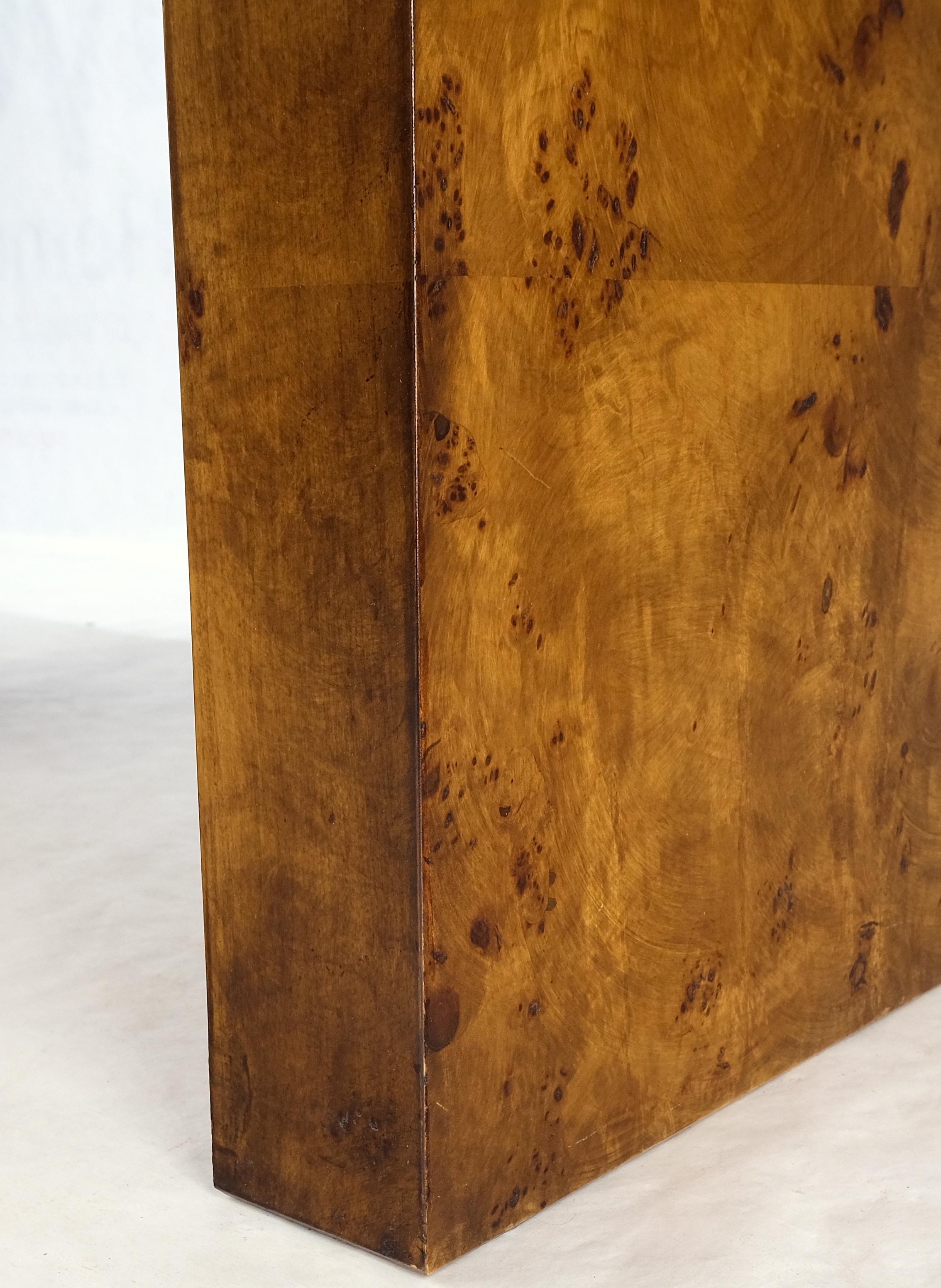 Mid-Century Modern Double Pedestal Honey Tone Burl Wood High Gloss ...