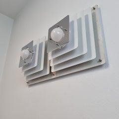 Mid Century Modern Doppelpyramide Wandleuchte von Hustadt Leuchten Deutschland 60s