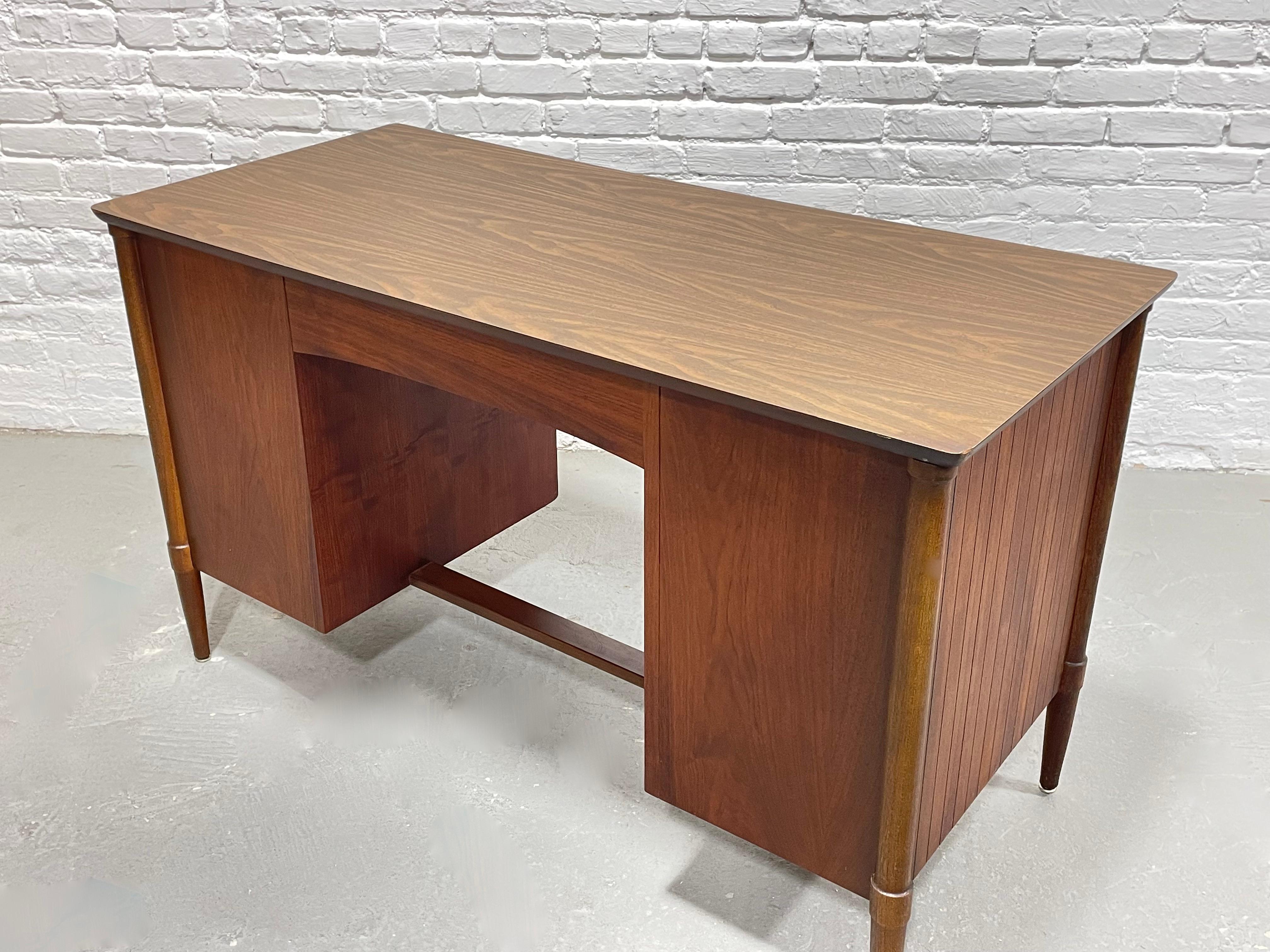 Mid Century MODERN Double-Sided WALNUT DESK by Lane Furniture, c. 1960's 3