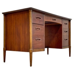 Mid Century MODERN Double-Sided WALNUT DESK by Lane Furniture, c. 1960's