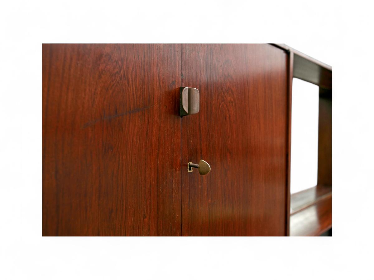 Mid-Century Modern Dresser and Stool in Hardwood, by Carlo Hauner, Brazil For Sale 1