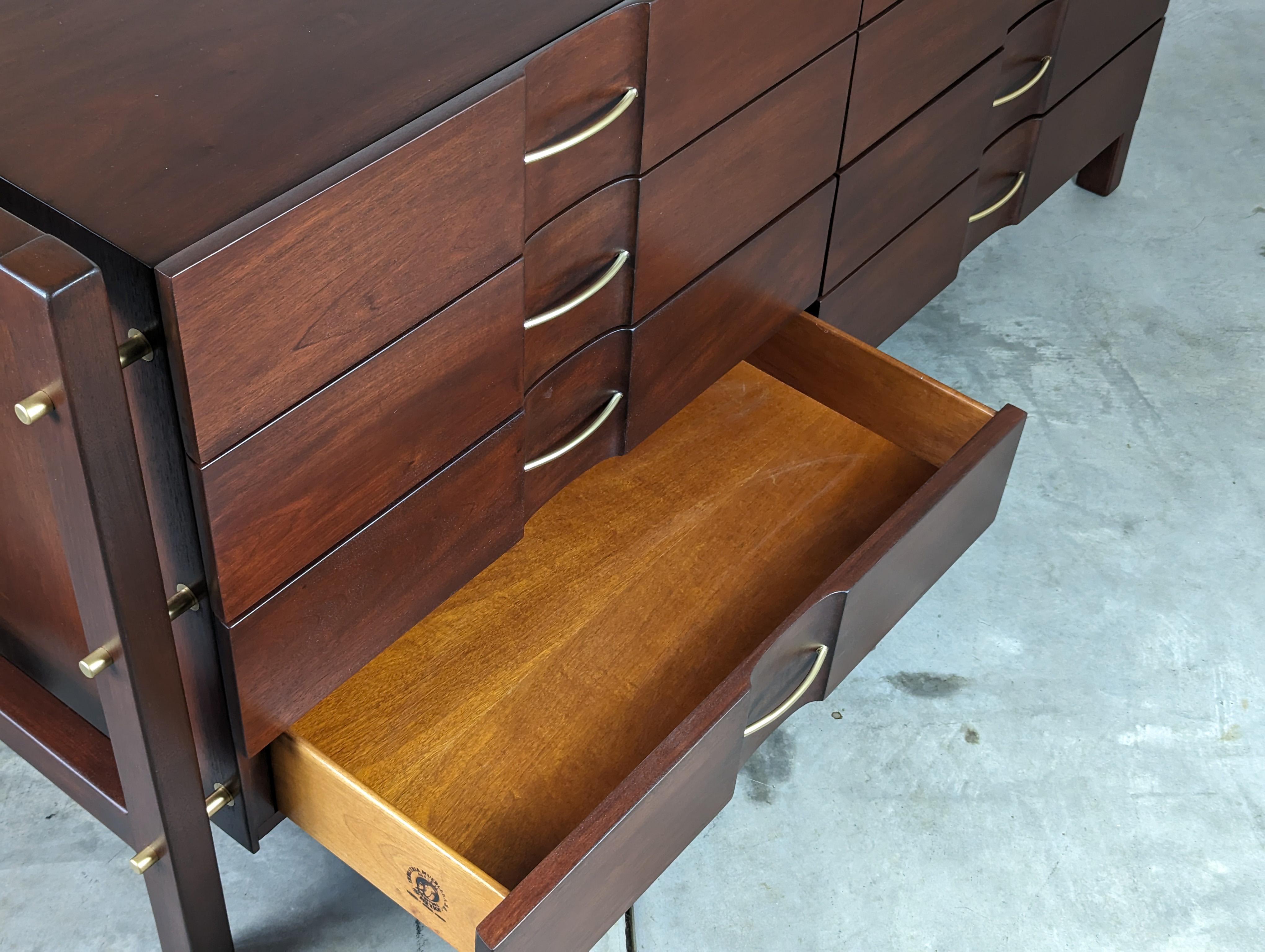 Mid Century Modern Dresser by Edmond J. Spence for Industria Mueblera, c1950s 5