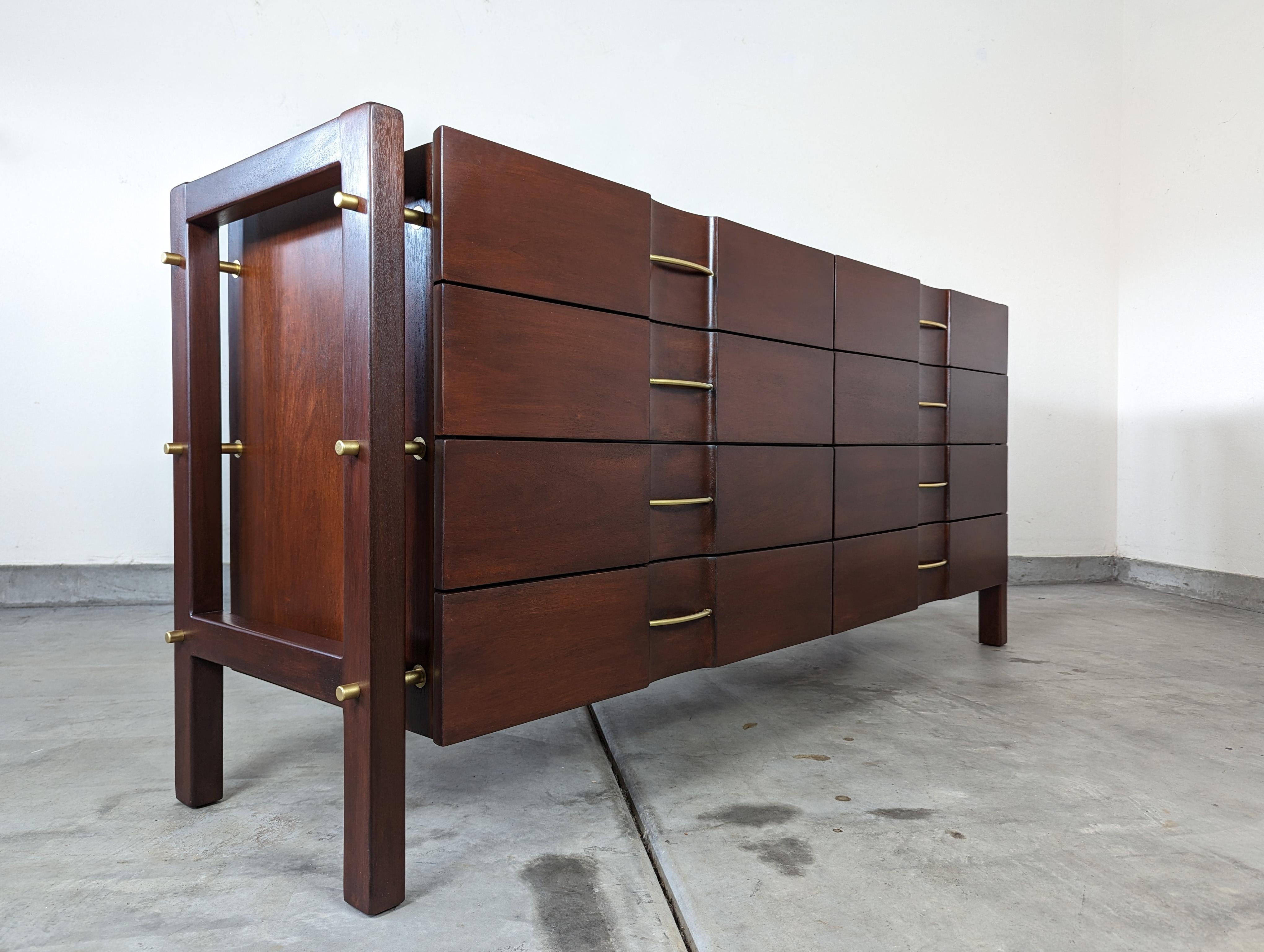 Mid Century Modern Dresser by Edmond J. Spence for Industria Mueblera, c1950s 14