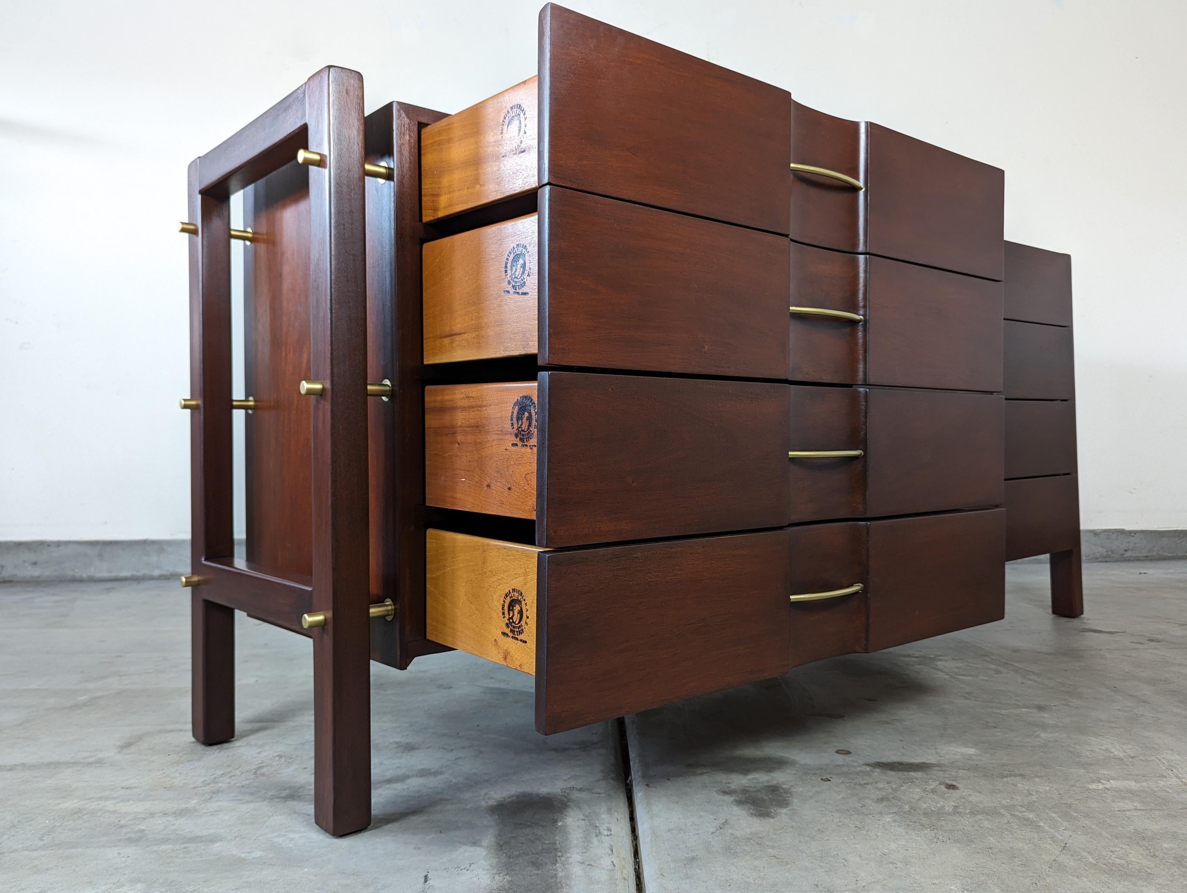 Mexican Mid Century Modern Dresser by Edmond J. Spence for Industria Mueblera, c1950s