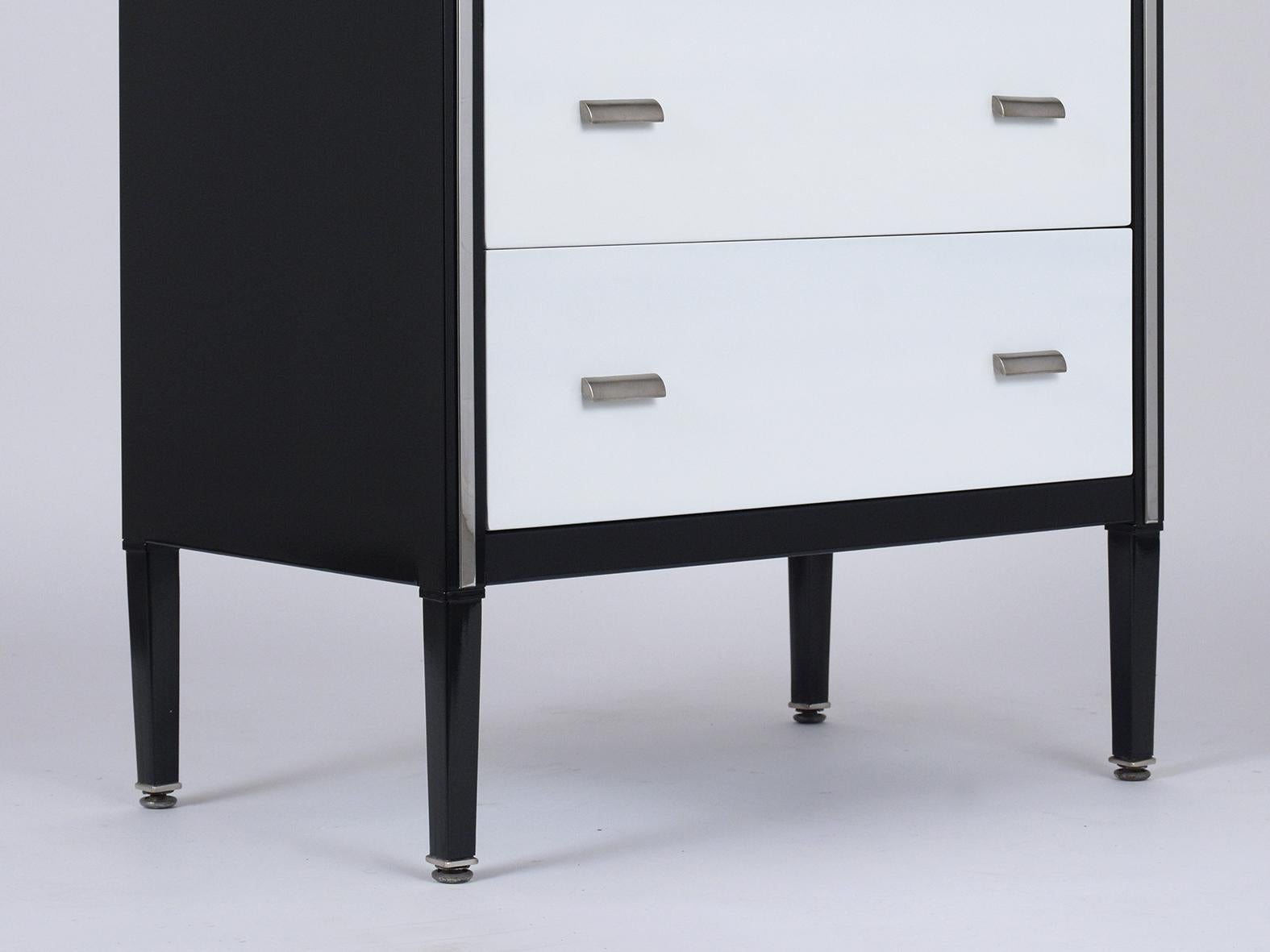 Metal 1960's Mid-Century Modern Lacquered Chest of Drawers