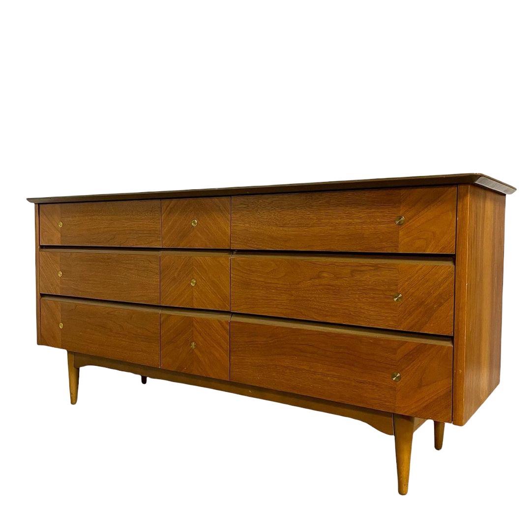 Mid-Century Modern Dresser Drawer Bedroom Set 2