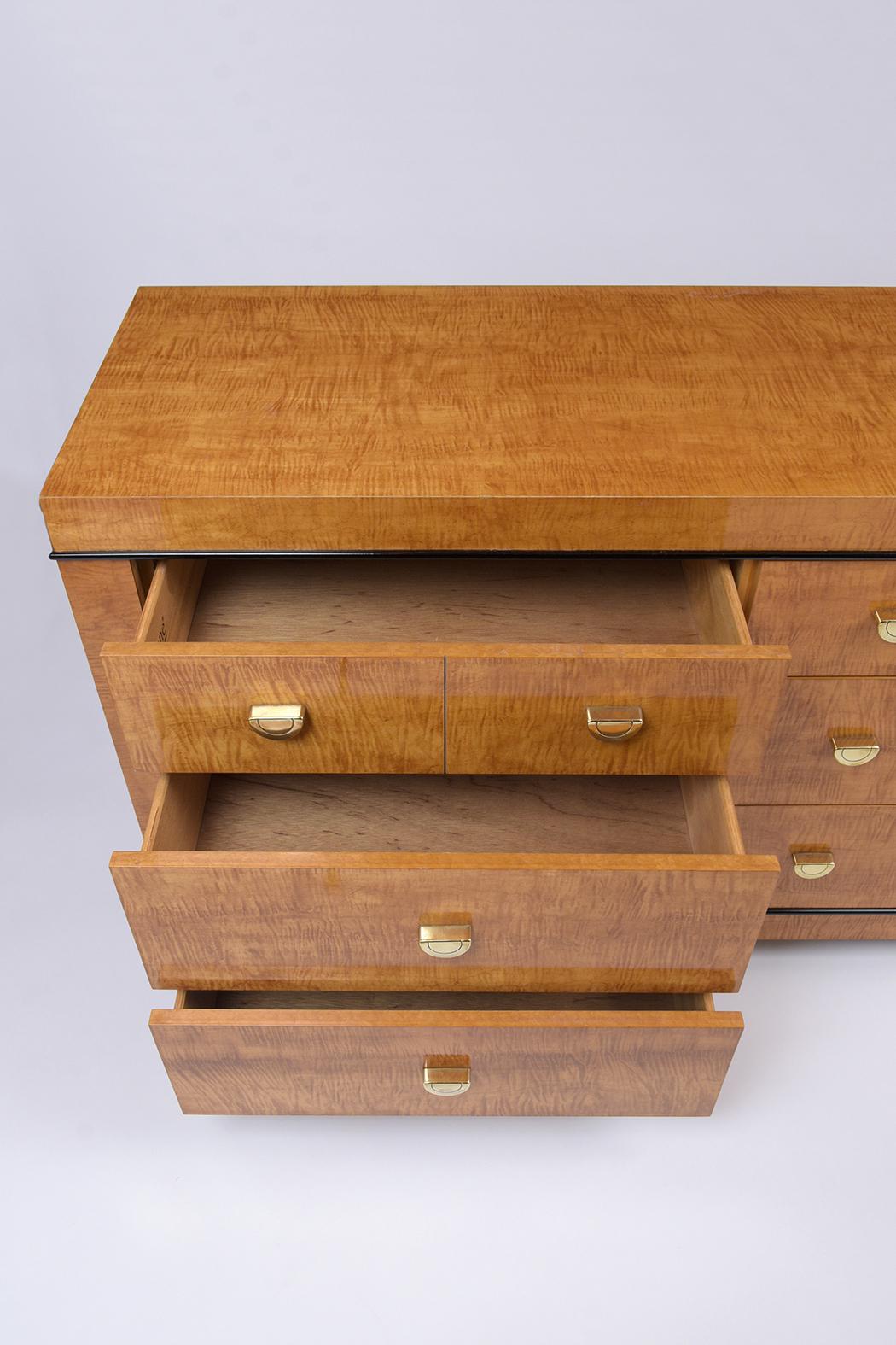 Ebonized 1970's Mid-Century Modern Lacquered Dresser