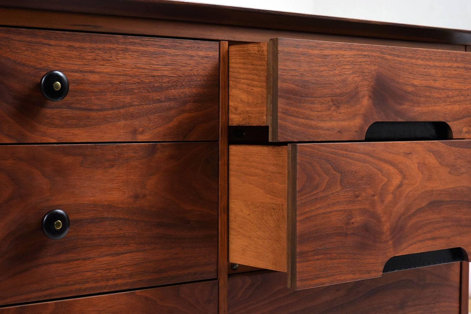 Mid-Century Modern Lacquered Walnut Dresser 2