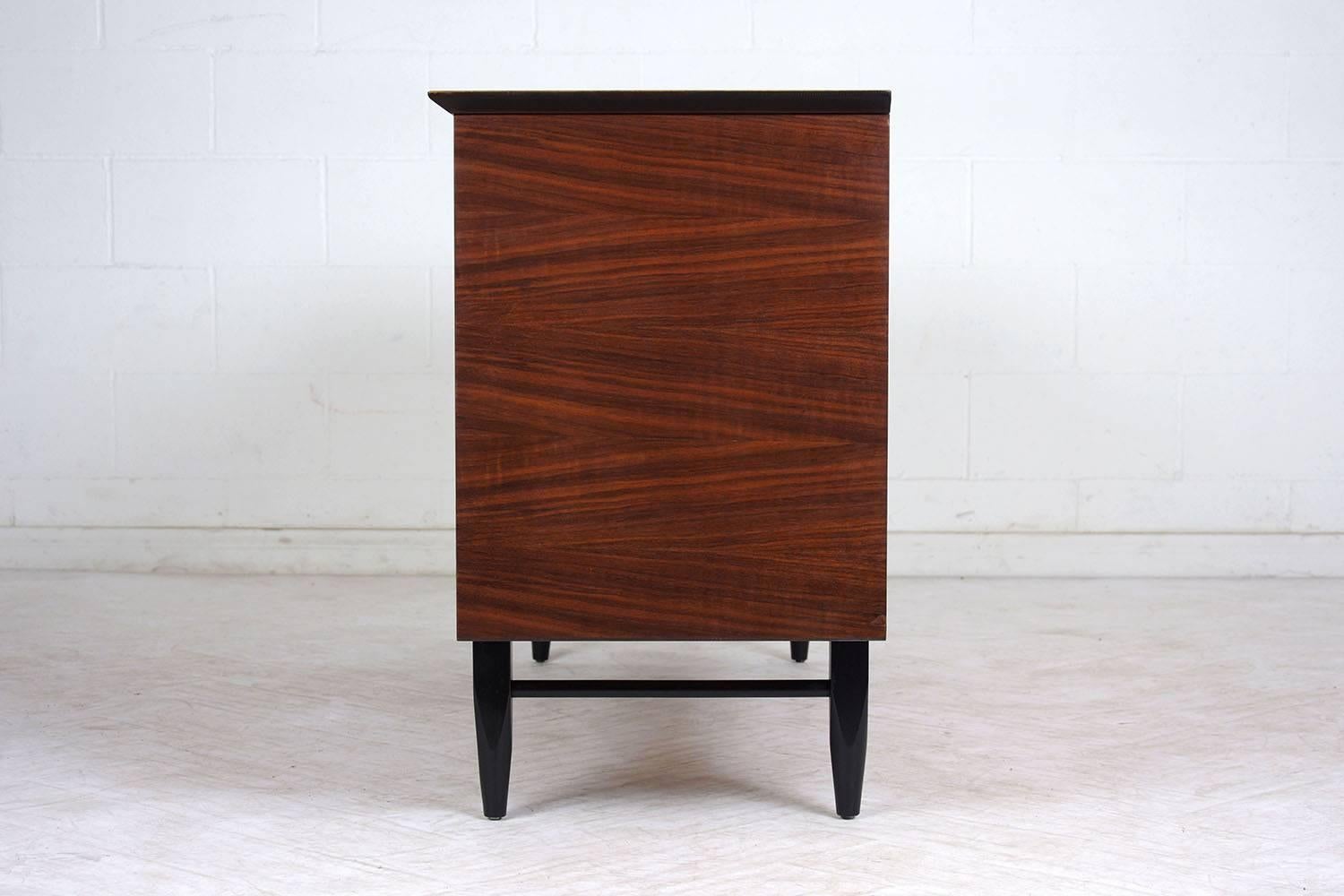 Mid-Century Modern Lacquered Walnut Dresser 3