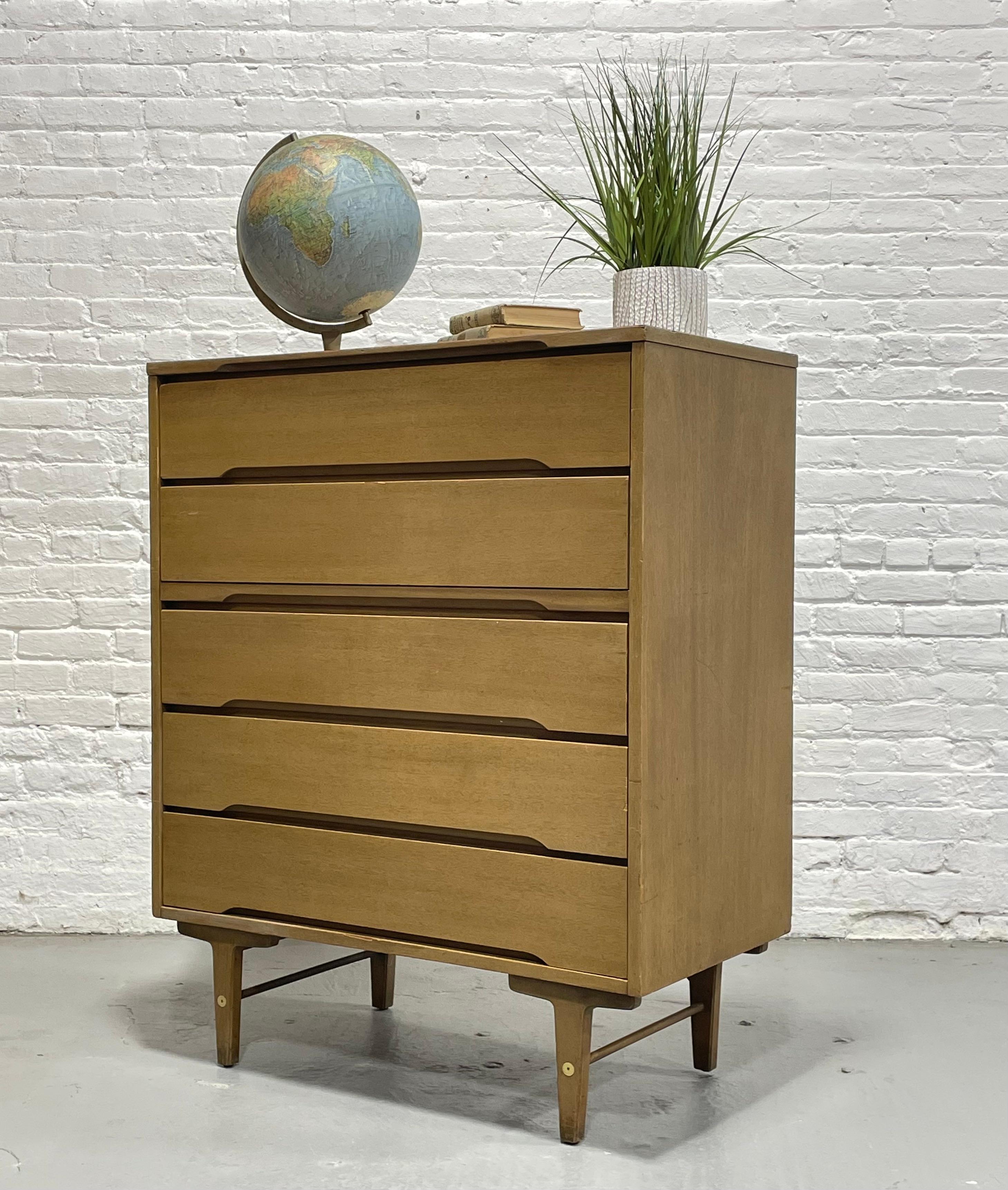 Wood Mid Century MODERN DRESSER Highboy by Stanley Furniture, c. 1960's For Sale