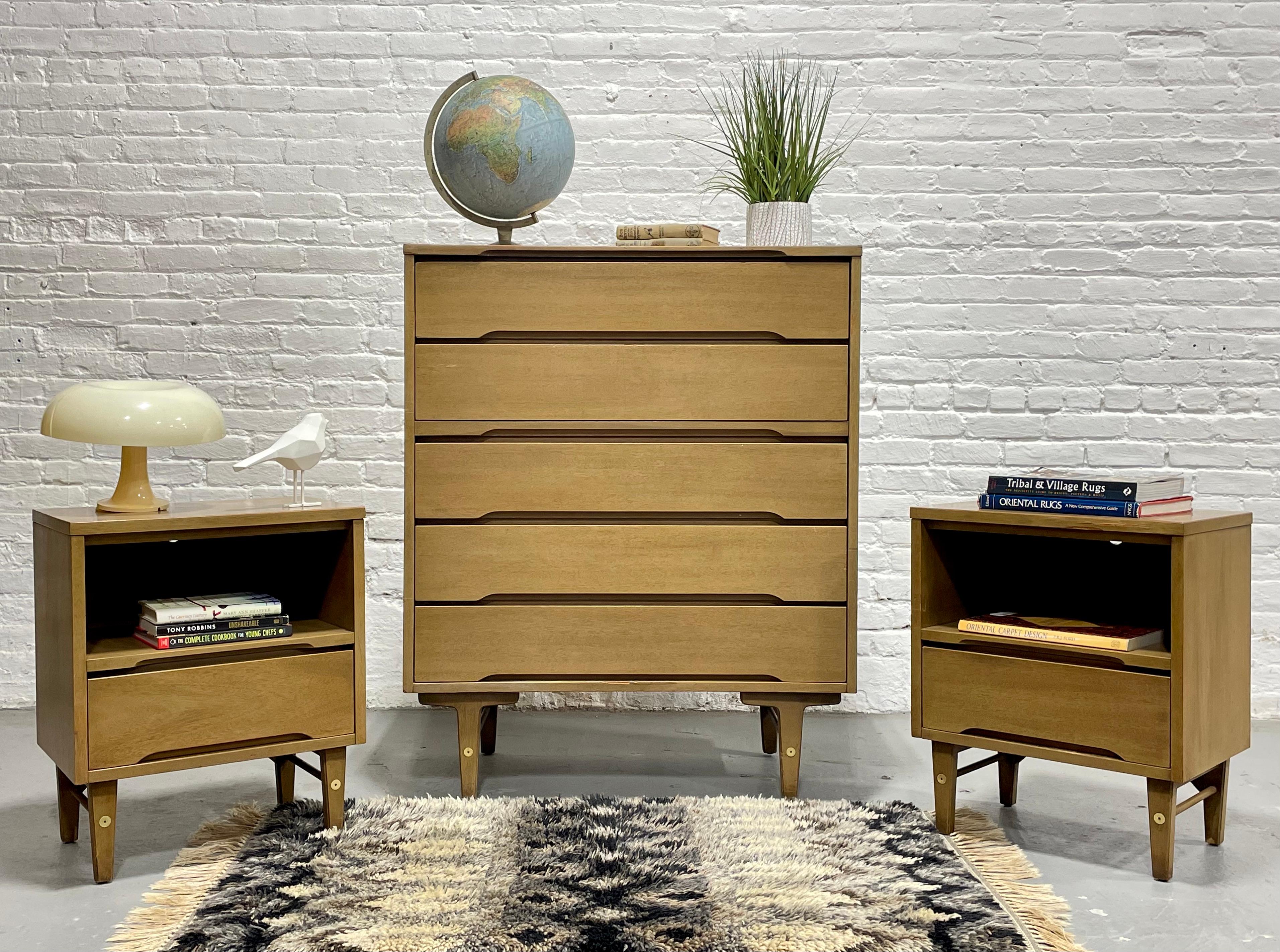 DRESSER + NIGHTSTANDS Set von Stanley Furniture, Mid-Century Modern, ca. 1960er Jahre im Angebot 7